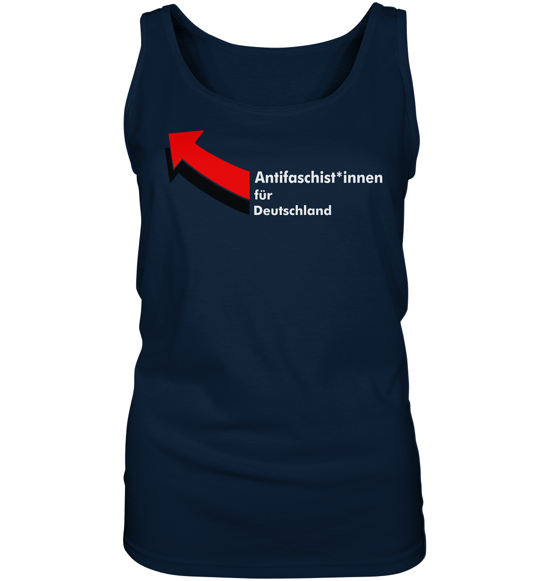 Antifaschist*innen für Deutschland (weiße Schrift) - Ladies Tank-Top