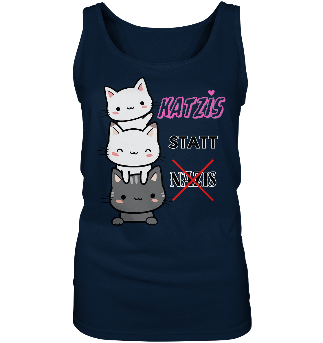 Katzis statt Nazis - Ladies Tank-Top