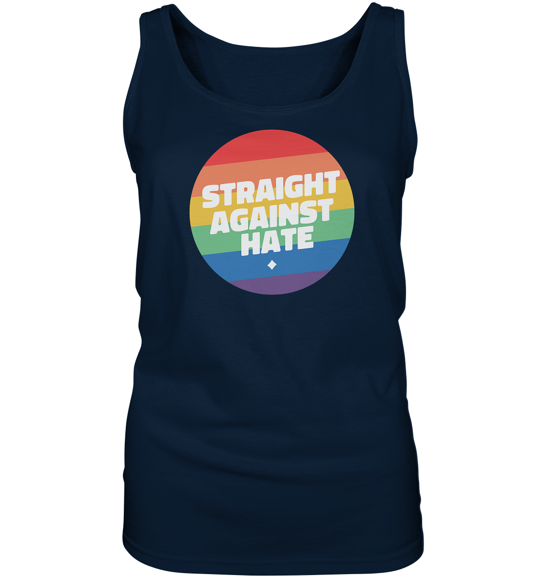 Straight Against Hate Badge - Ladies Tank-Top
