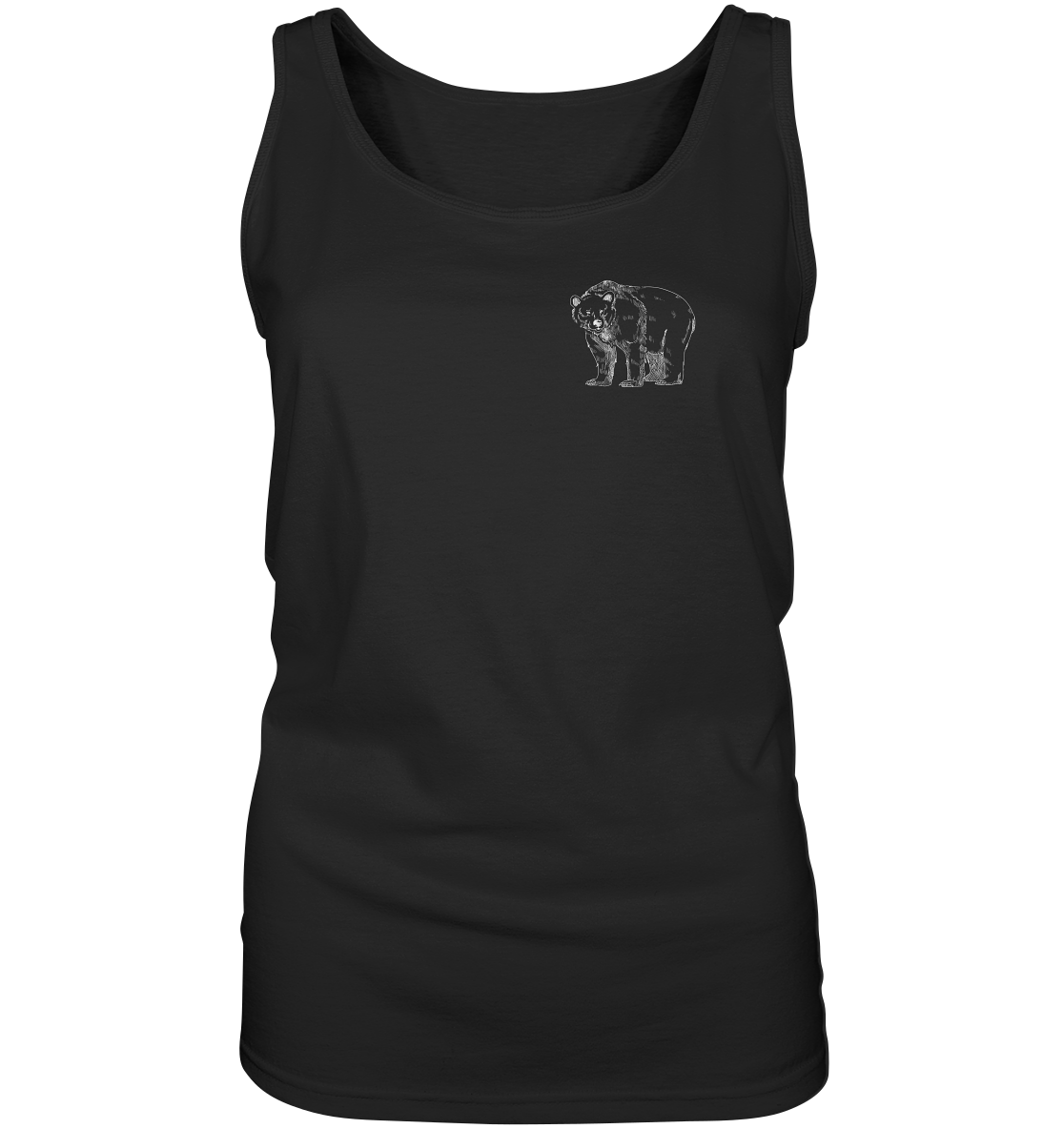 Team Bär Backprint (weiß) - Ladies Tank-Top
