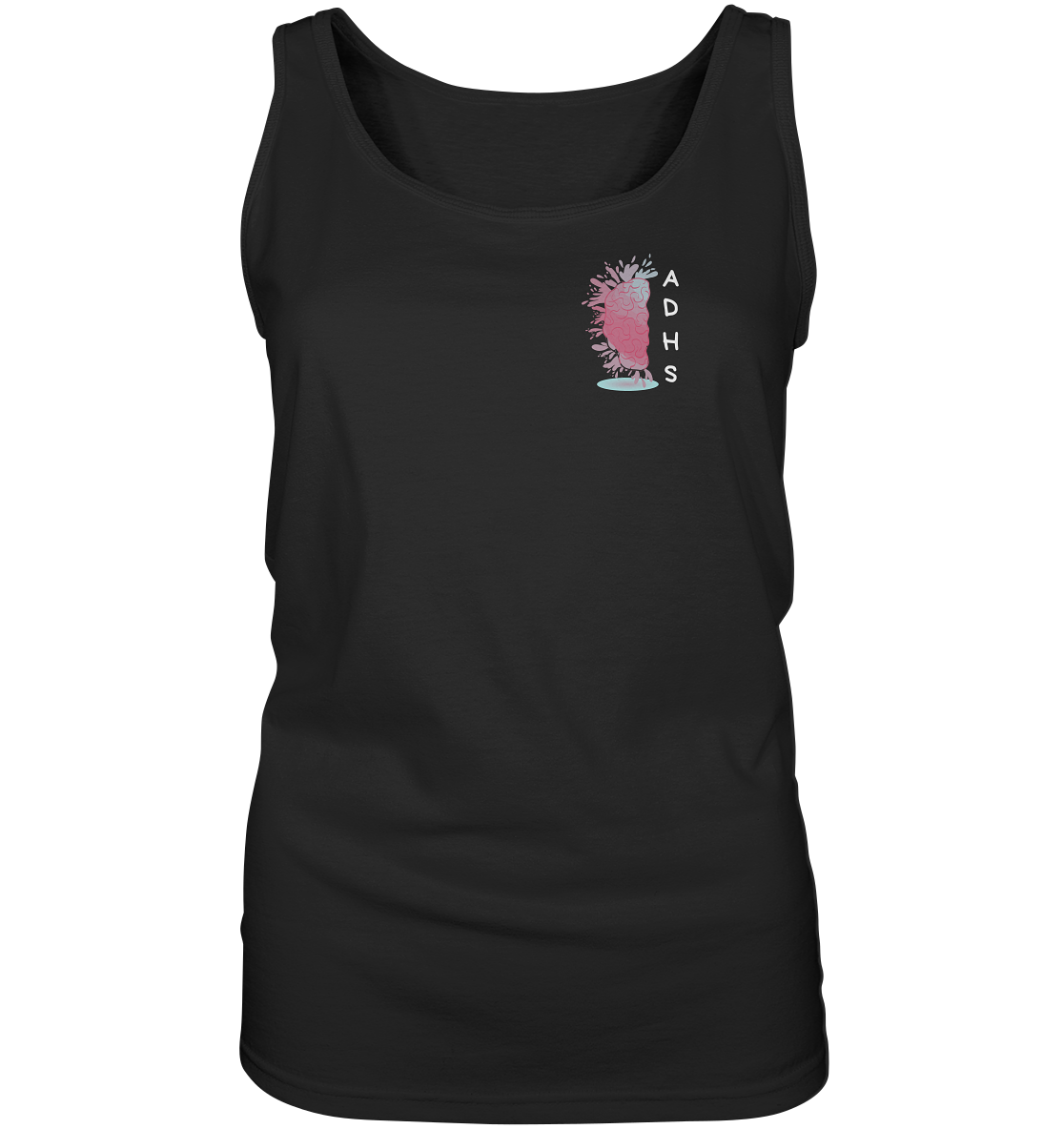 ADHS Aktiv Direkt Humorvoll Sozial Backprint - Ladies Tank-Top