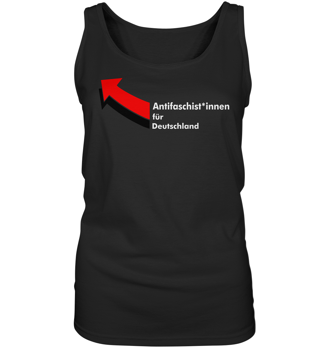 Antifaschist*innen für Deutschland (weiße Schrift) - Ladies Tank-Top