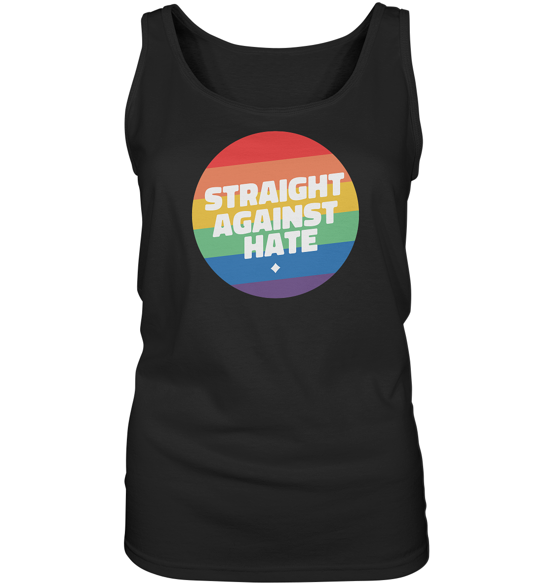 Straight Against Hate Badge - Ladies Tank-Top