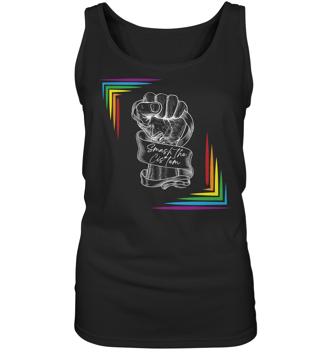 Smash The Cistem (weiße Schrift) - Ladies Tank-Top