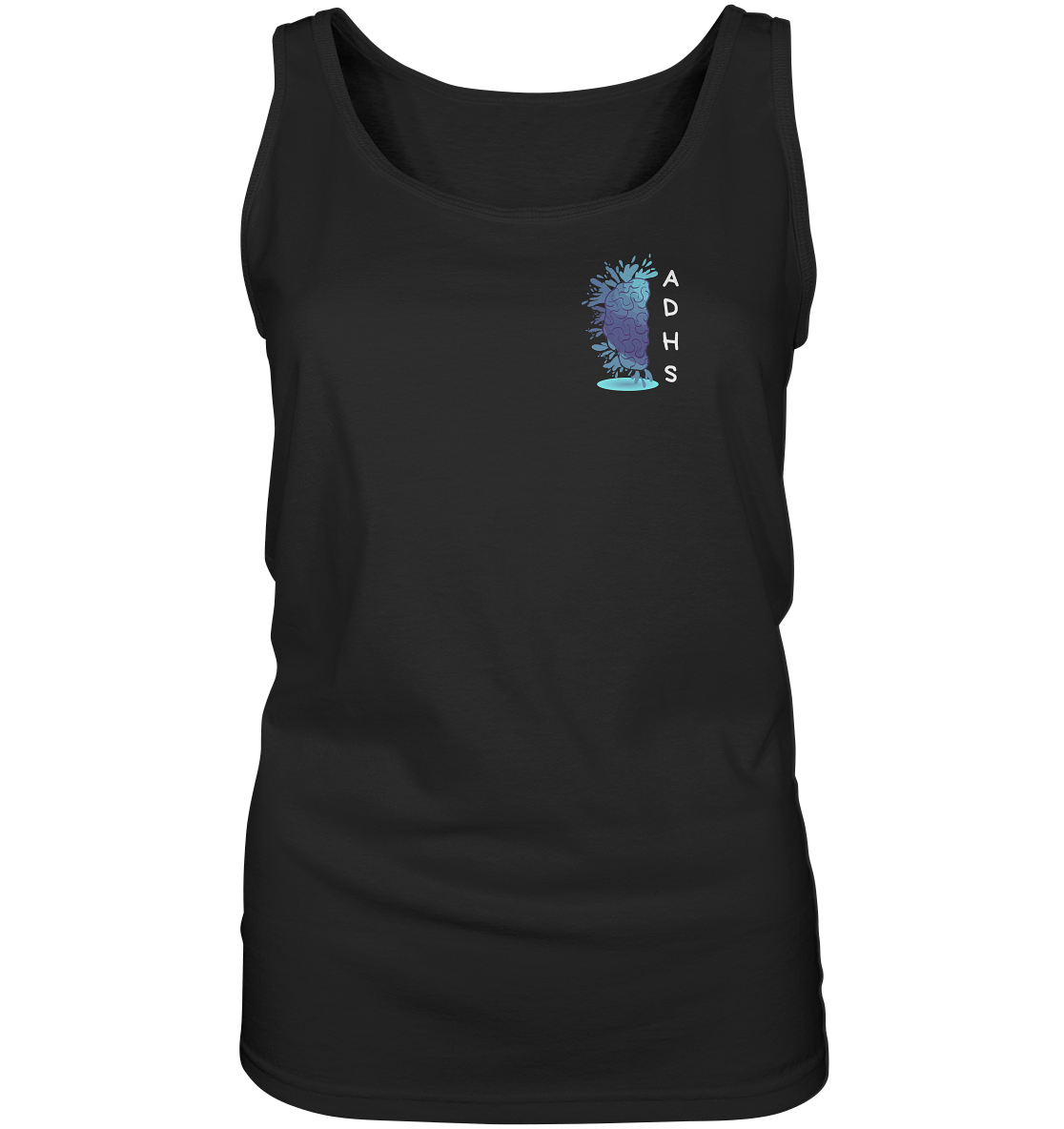 ADHS Ausdrucksvoll Direkt Hilfsbereit Selbstbewusst Backprint - Ladies Tank-Top