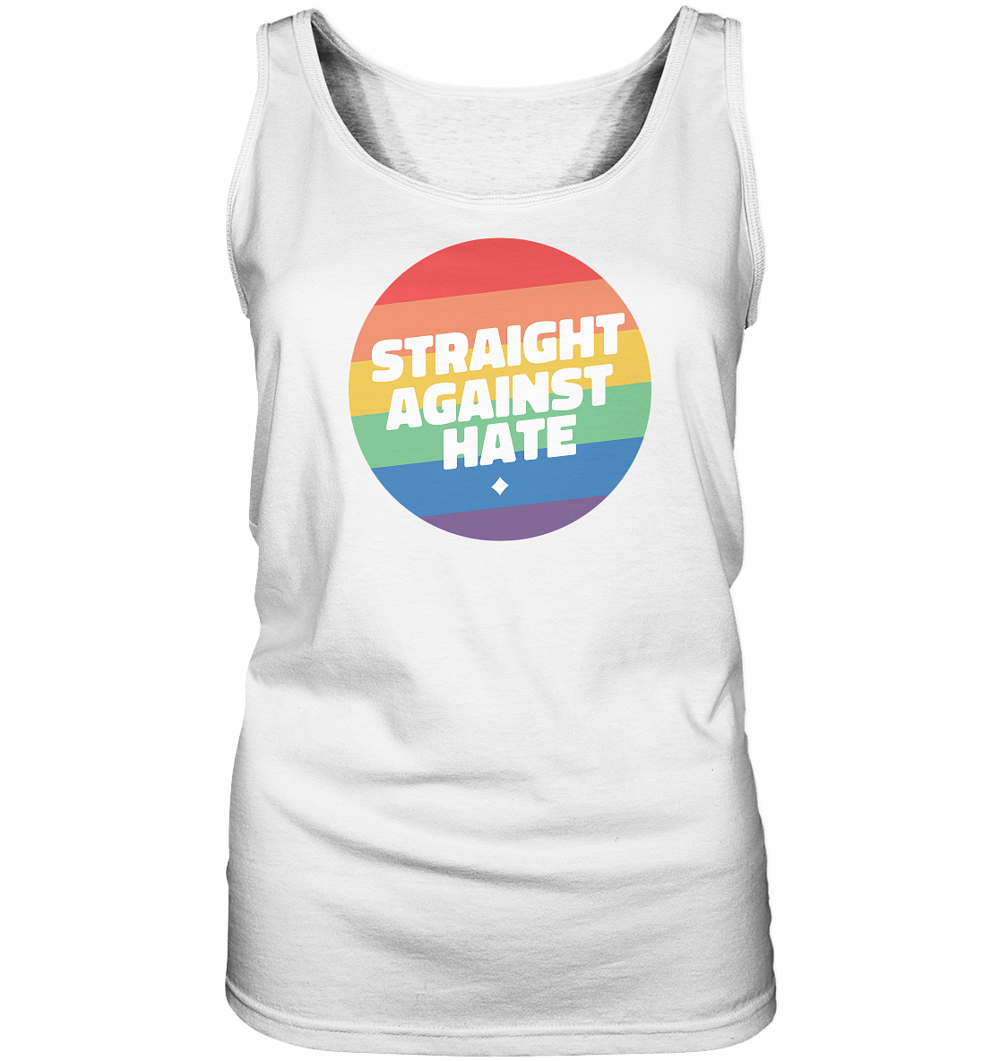 Straight Against Hate Badge - Ladies Tank-Top