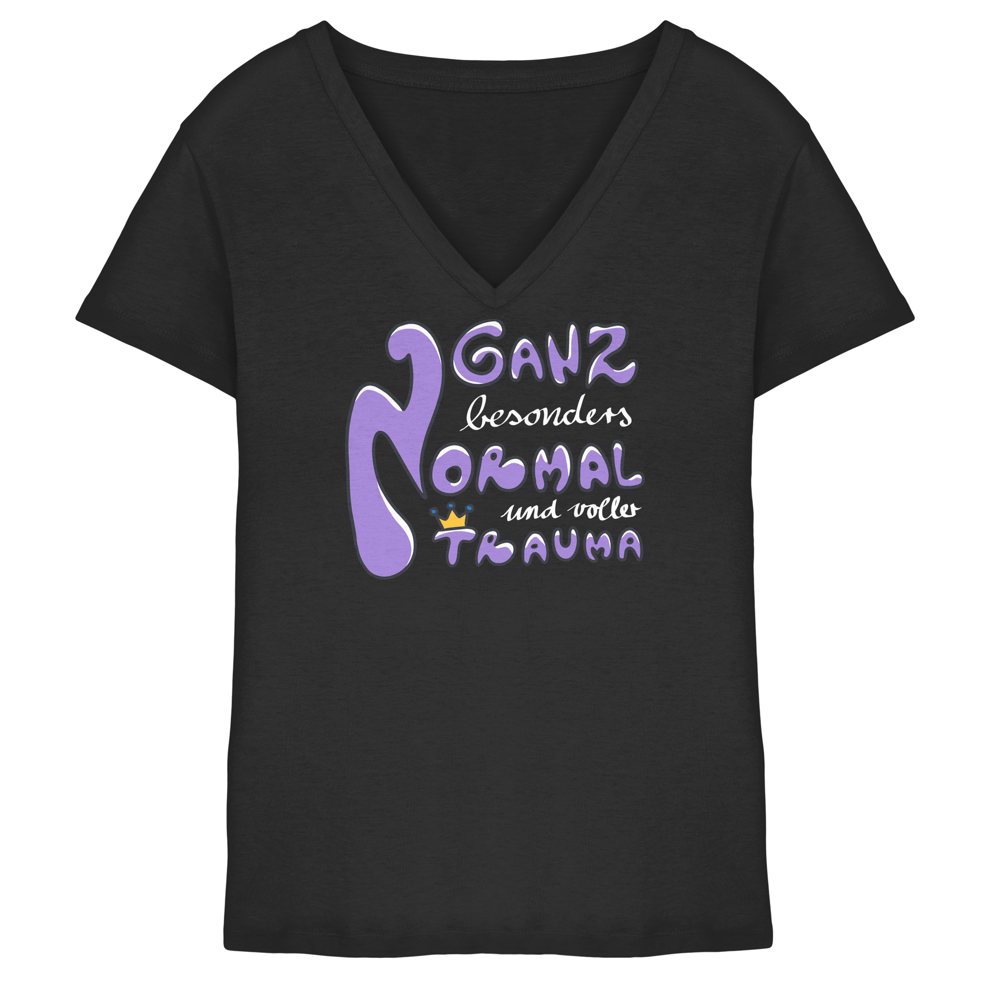 Ganz besonders Normal und voller Trauma "Lila Edition" - Ladies V-Neck Shirt