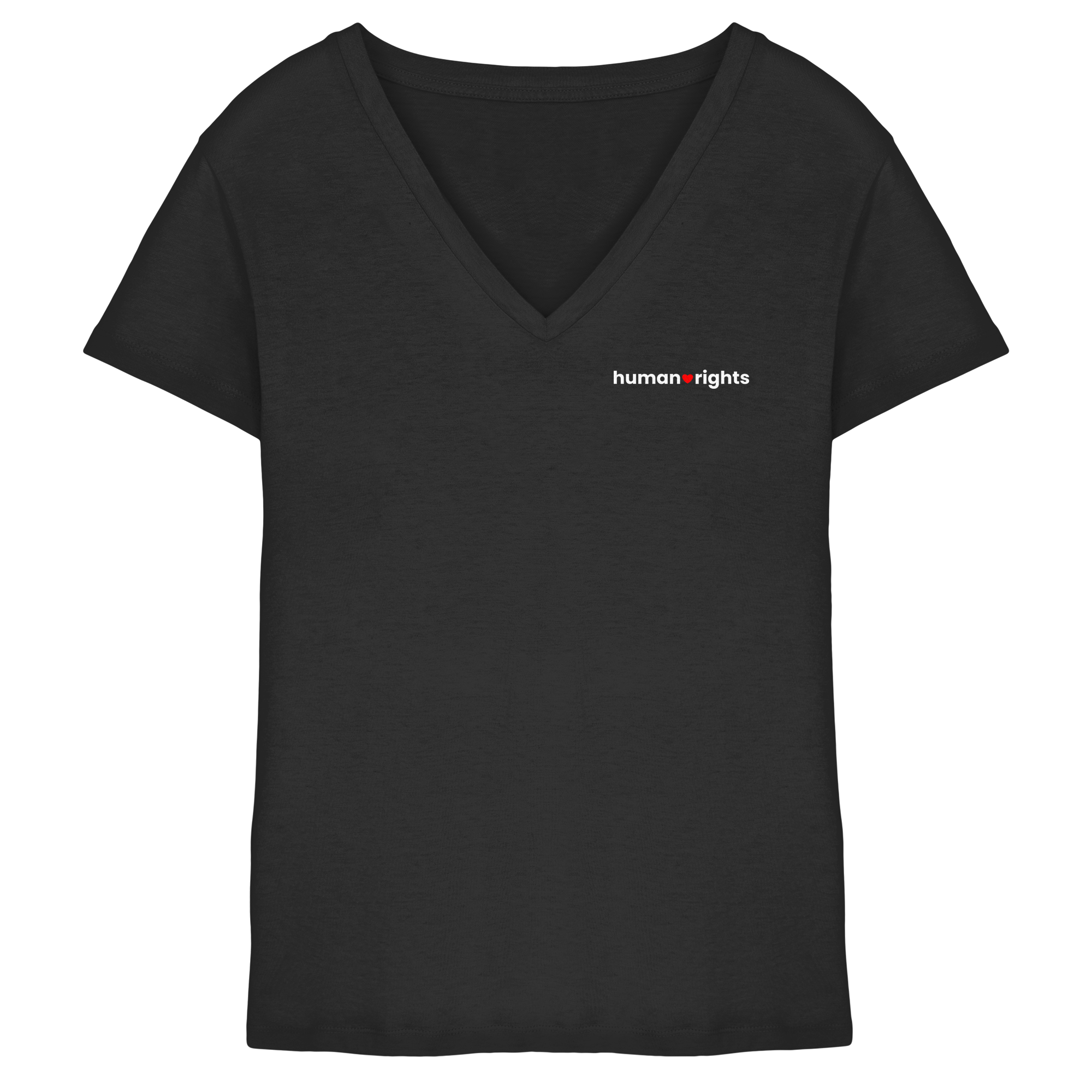 human rights "Red Heart Edition" - Ladies V-Neck Shirt