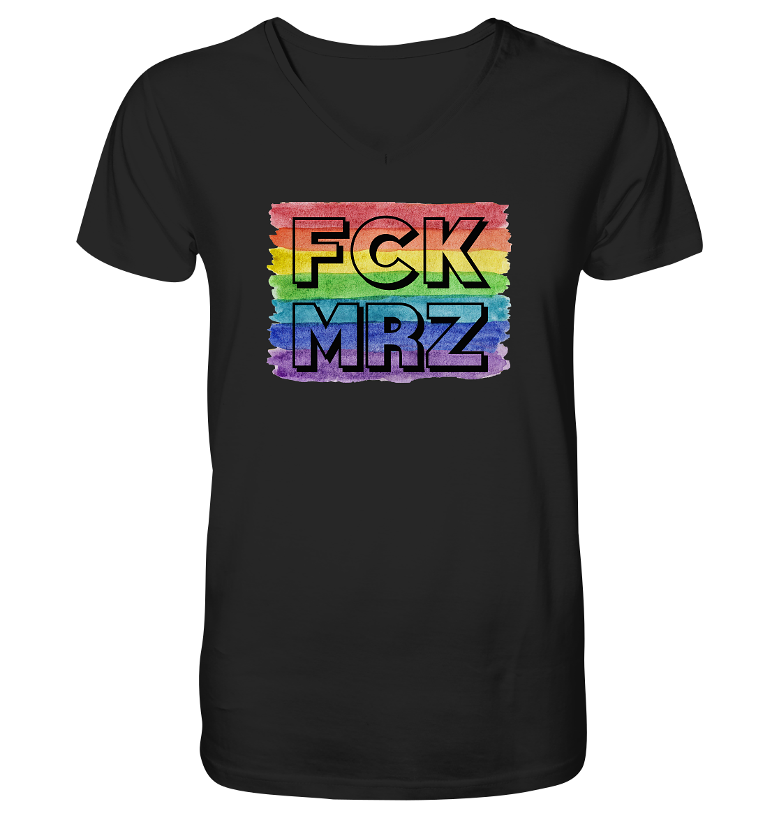FCK MRZ "Rainbow Resistance Edition" - Mens Organic V-Neck Shirt