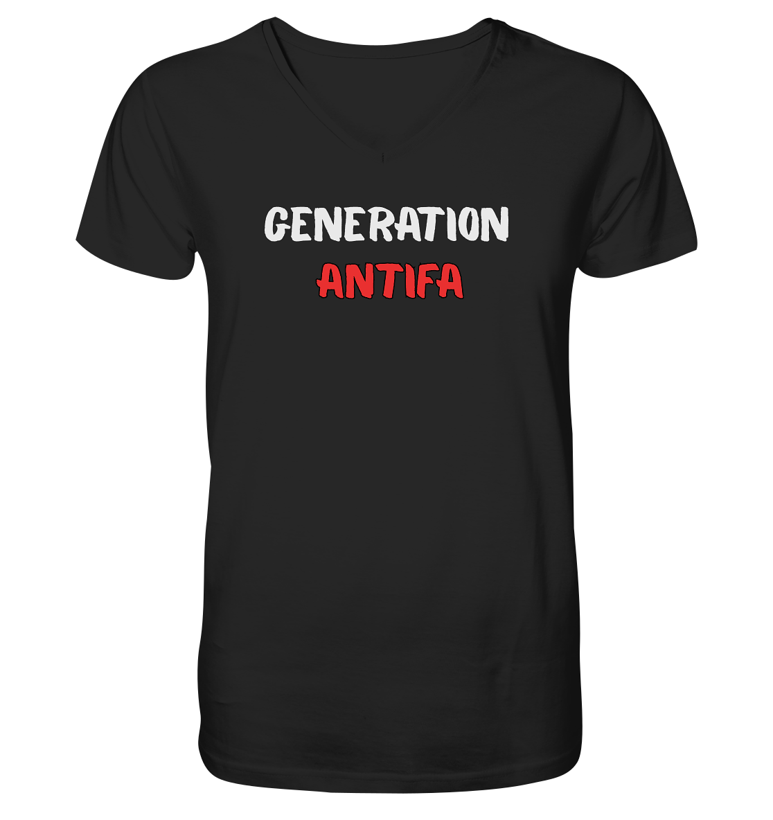 Generation Antifa - Mens Organic V-Neck Shirt