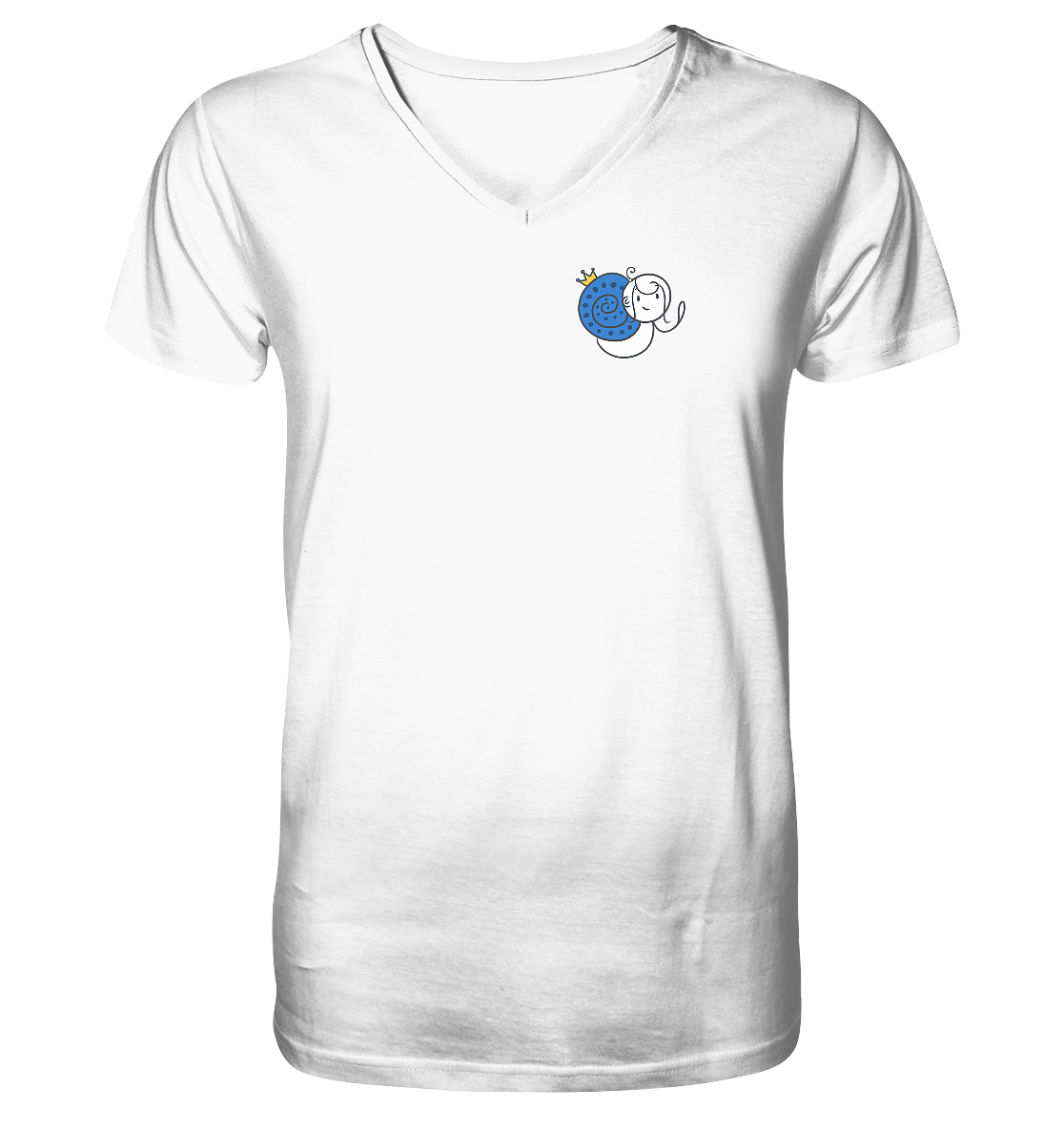 Meine Heilung braucht Zeit "Schwarze Edition" Backprint - Mens Organic V-Neck Shirt