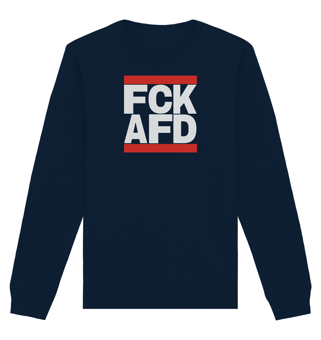 FCK AFD (weiße Schrift) - Organic Basic Unisex Sweatshirt