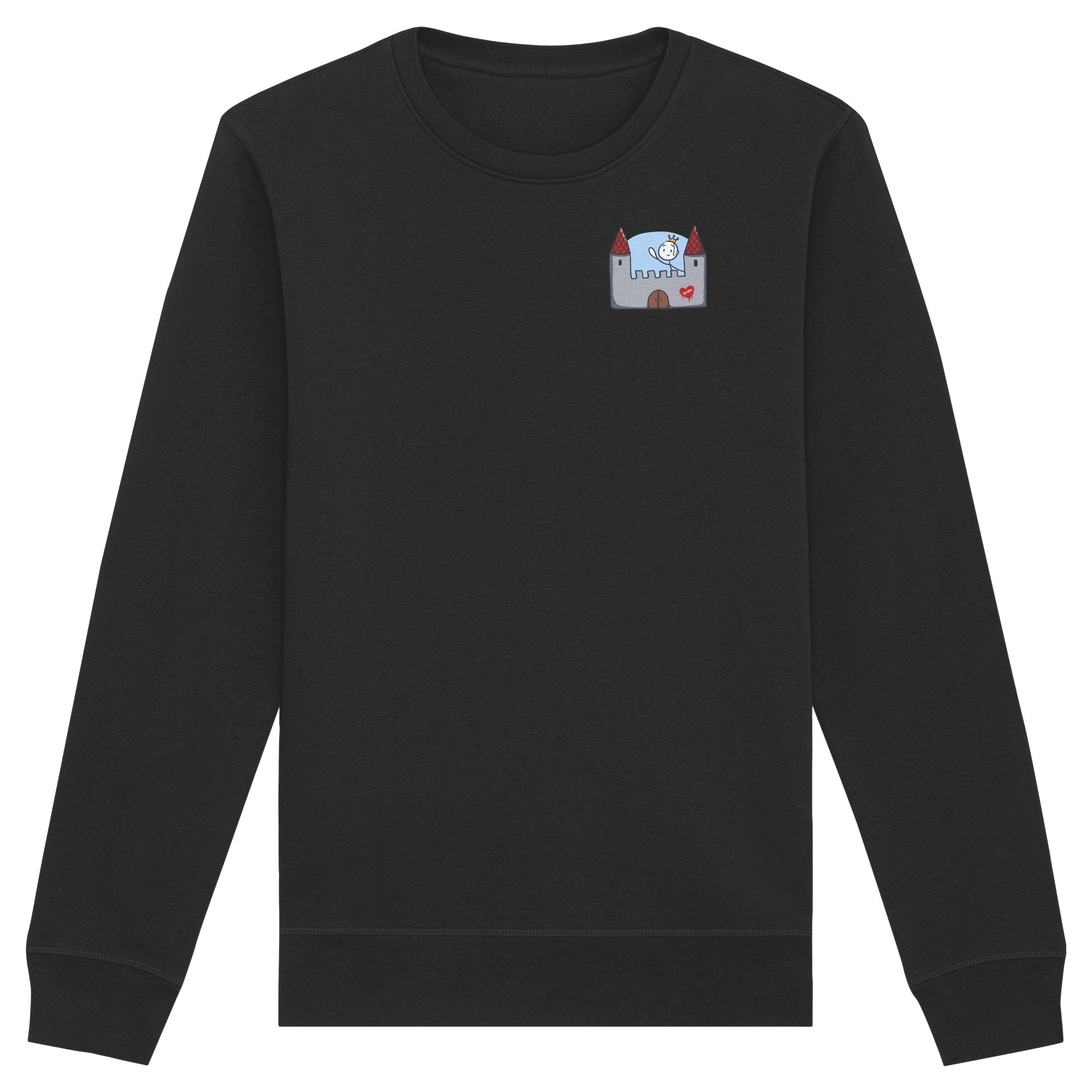 Hier und jetzt bin ich in Sicherheit "Bunte Edition" Backprint - Organic Basic Unisex Sweatshirt