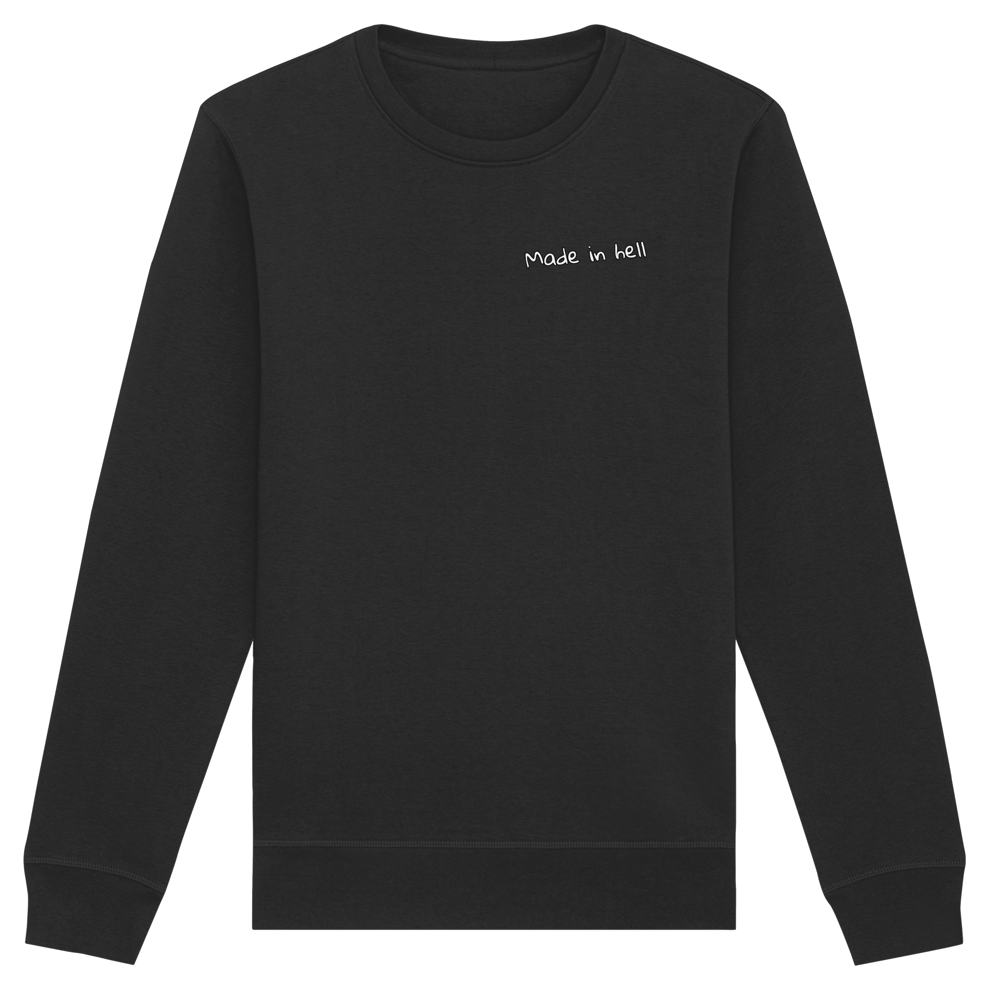 made in hell "Regenbogen Flammen Edition" Backprint - Organic Basic Unisex Sweatshirt