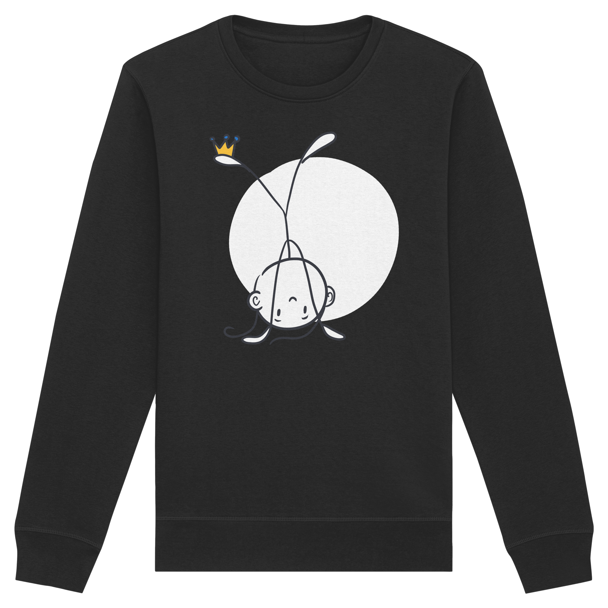 Seelenmännchen "Handstand Edition" Frontprint (dunkel) - Organic Basic Unisex Sweatshirt