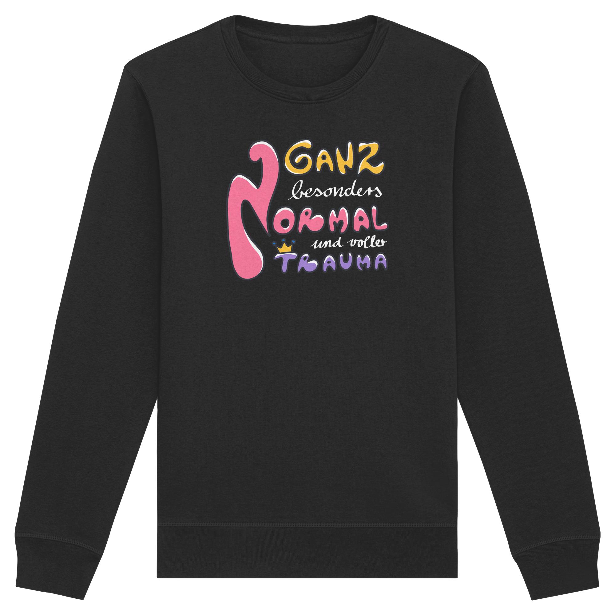 Ganz besonders Normal und voller Trauma "Bunte Edition" - Organic Basic Unisex Sweatshirt