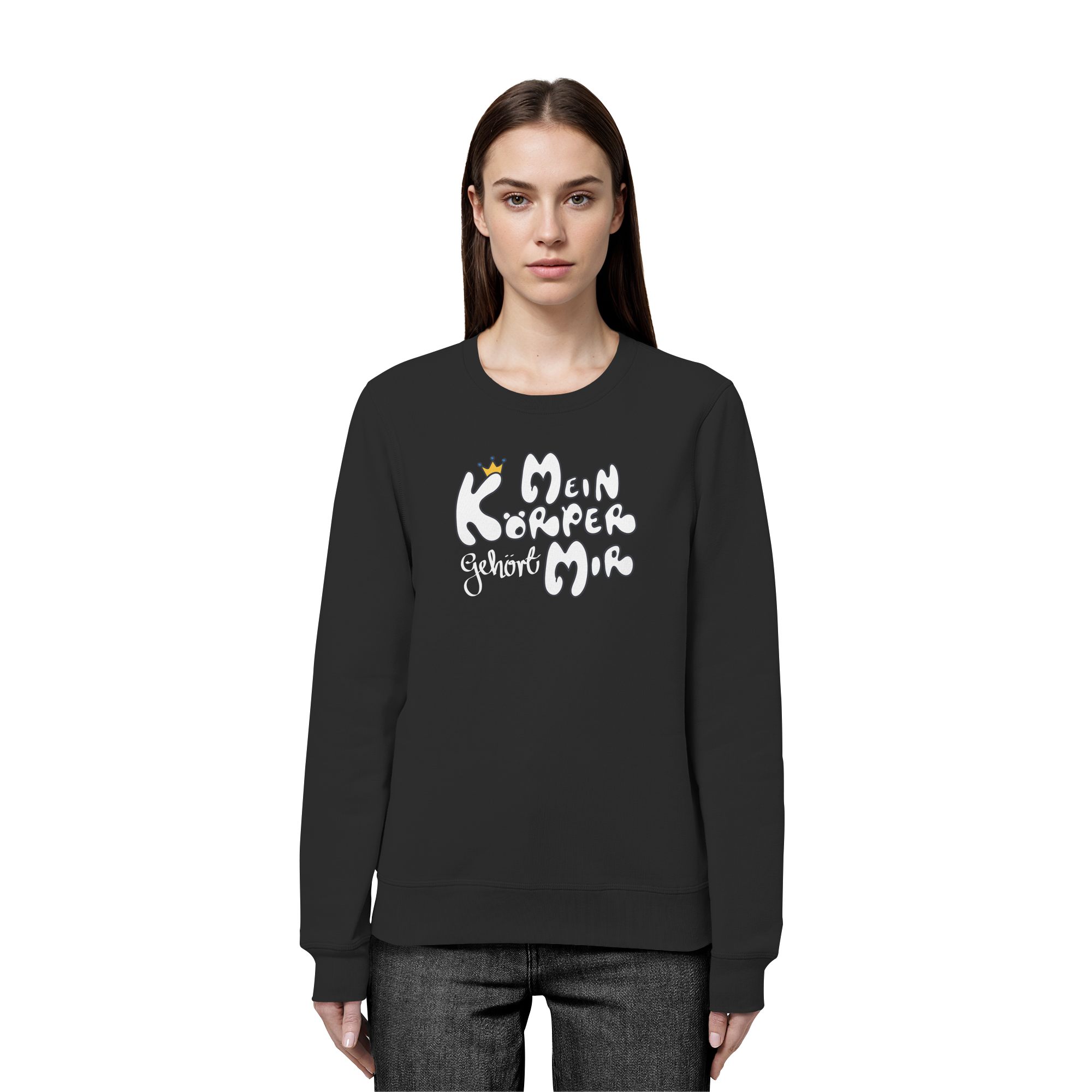 Mein Körper gehört mir "Weiße Edition" - Organic Basic Unisex Sweatshirt