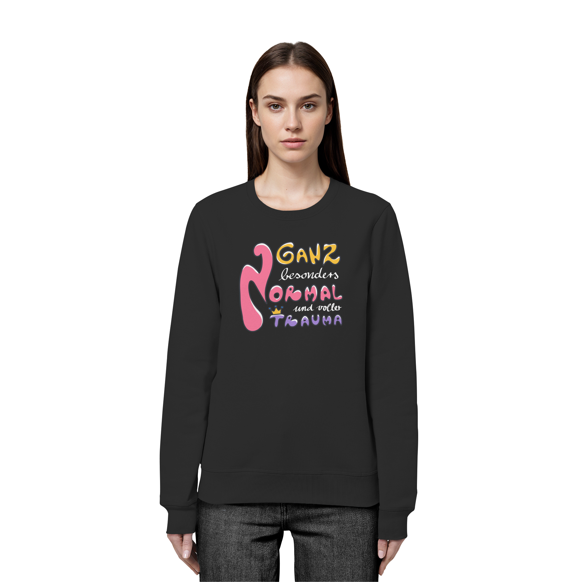 Ganz besonders Normal und voller Trauma "Bunte Edition" - Organic Basic Unisex Sweatshirt