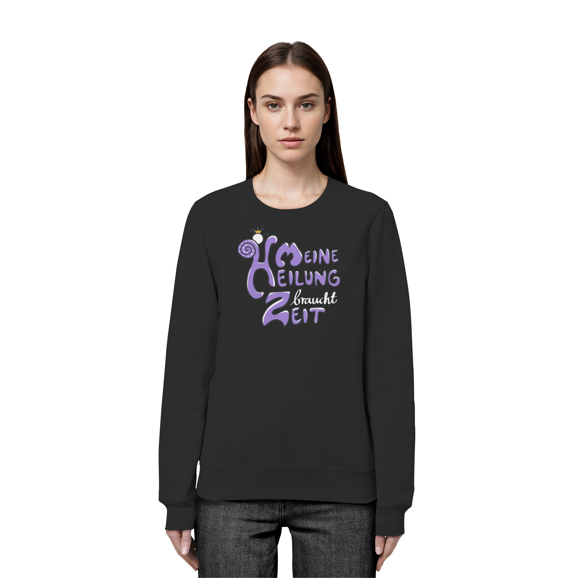 Meine Heilung braucht Zeit "Lila Edition" - Organic Basic Unisex Sweatshirt