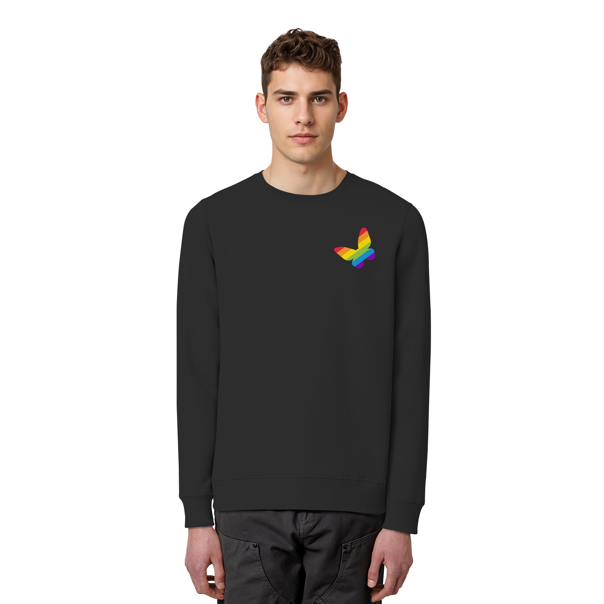 Regenbogen Schmetterling - Organic Basic Unisex Sweatshirt