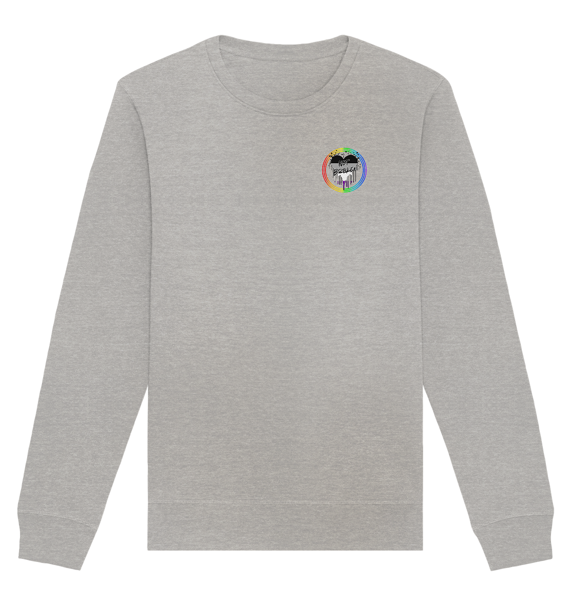 Asexual Not Broken "Regenbogenkreis Edition" - Organic Basic Unisex Sweatshirt