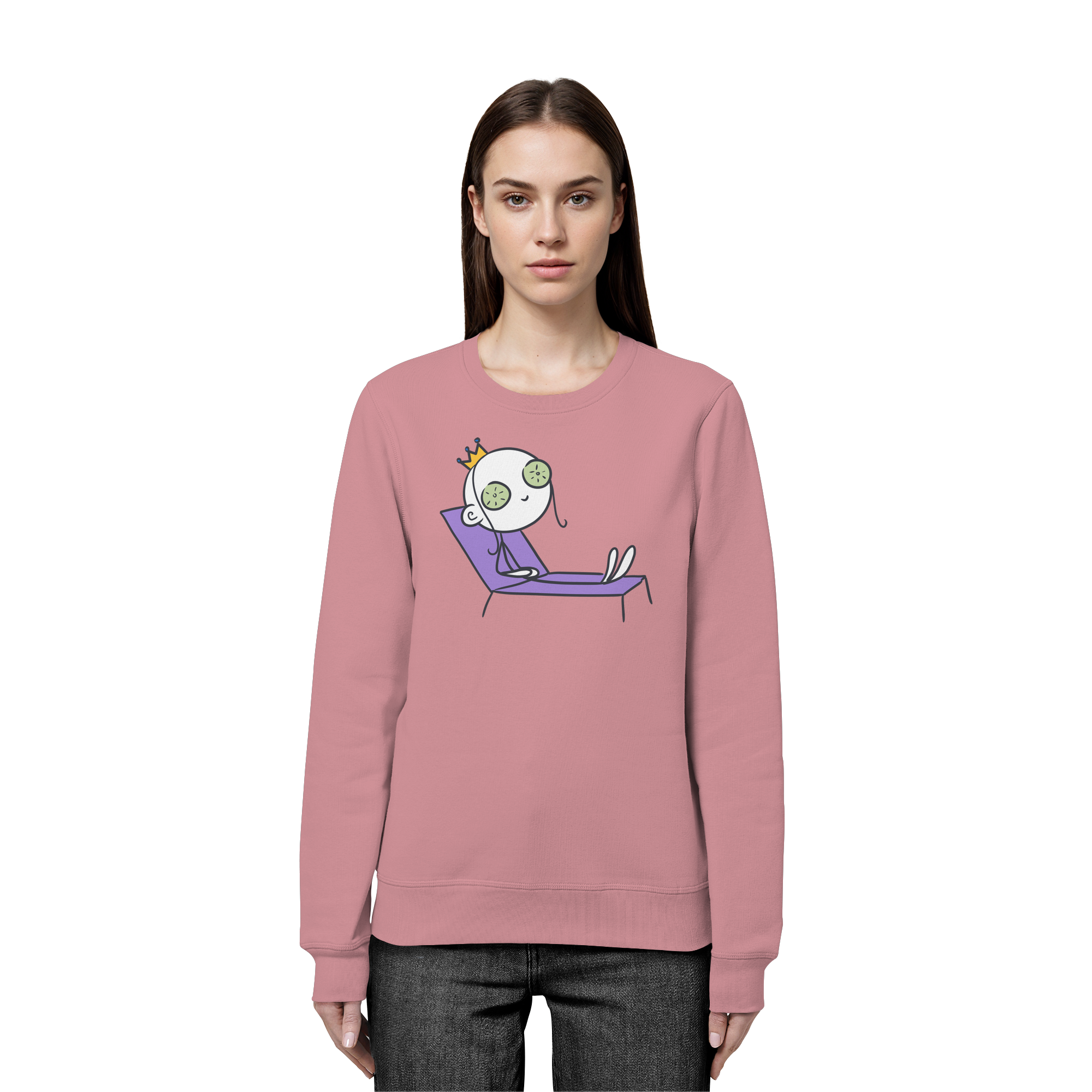 Seelenmännchen "Chill Out Edition" Frontprint - Organic Basic Unisex Sweatshirt