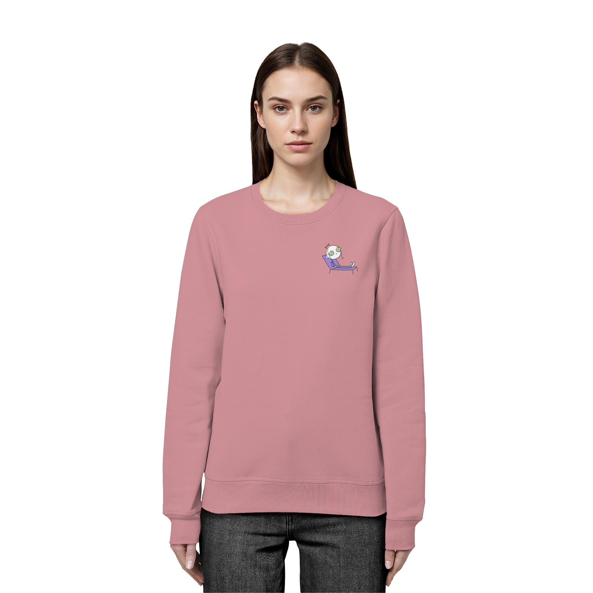 Seelenmännchen "Chill Out Edition" Brustprint - Organic Basic Unisex Sweatshirt