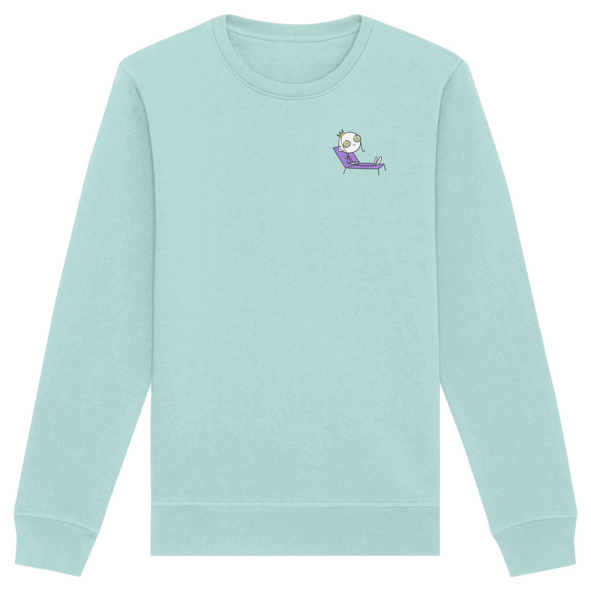 Seelenmännchen "Chill Out Edition" Brustprint - Organic Basic Unisex Sweatshirt