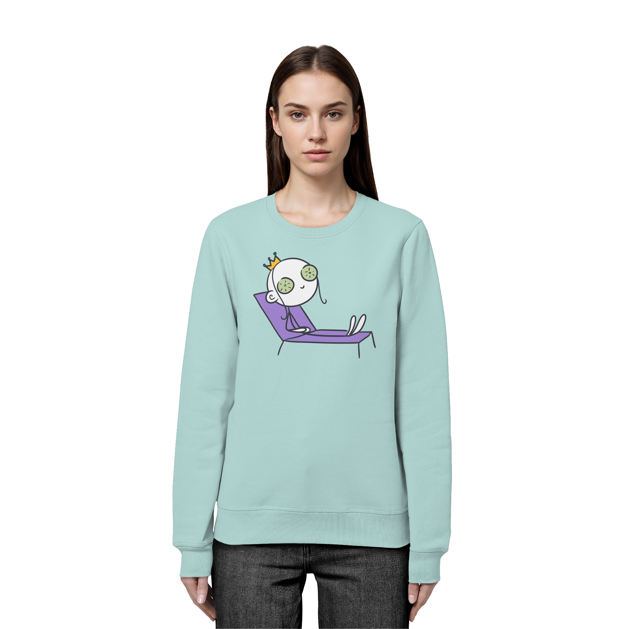 Seelenmännchen "Chill Out Edition" Frontprint - Organic Basic Unisex Sweatshirt