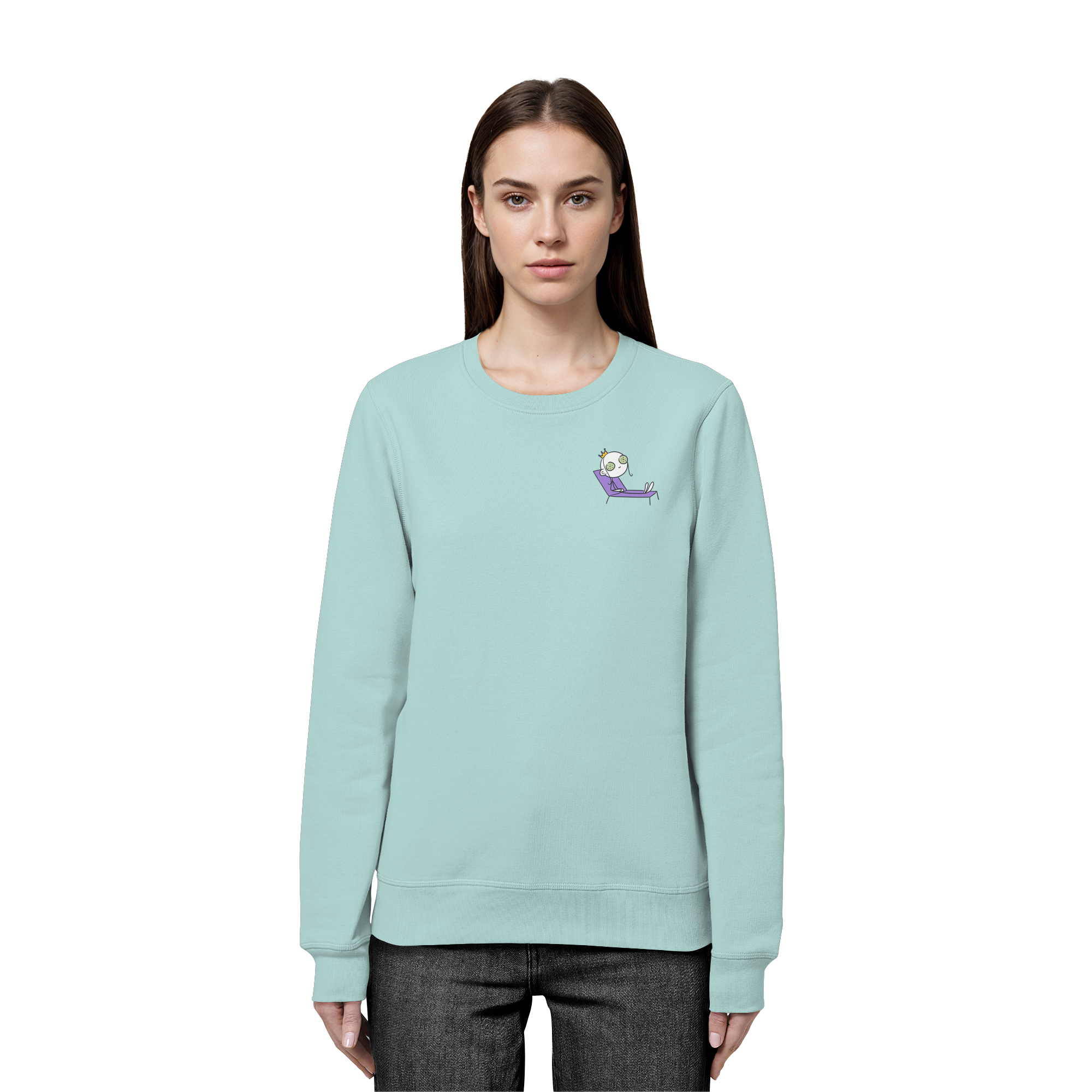 Seelenmännchen "Chill Out Edition" Brustprint - Organic Basic Unisex Sweatshirt