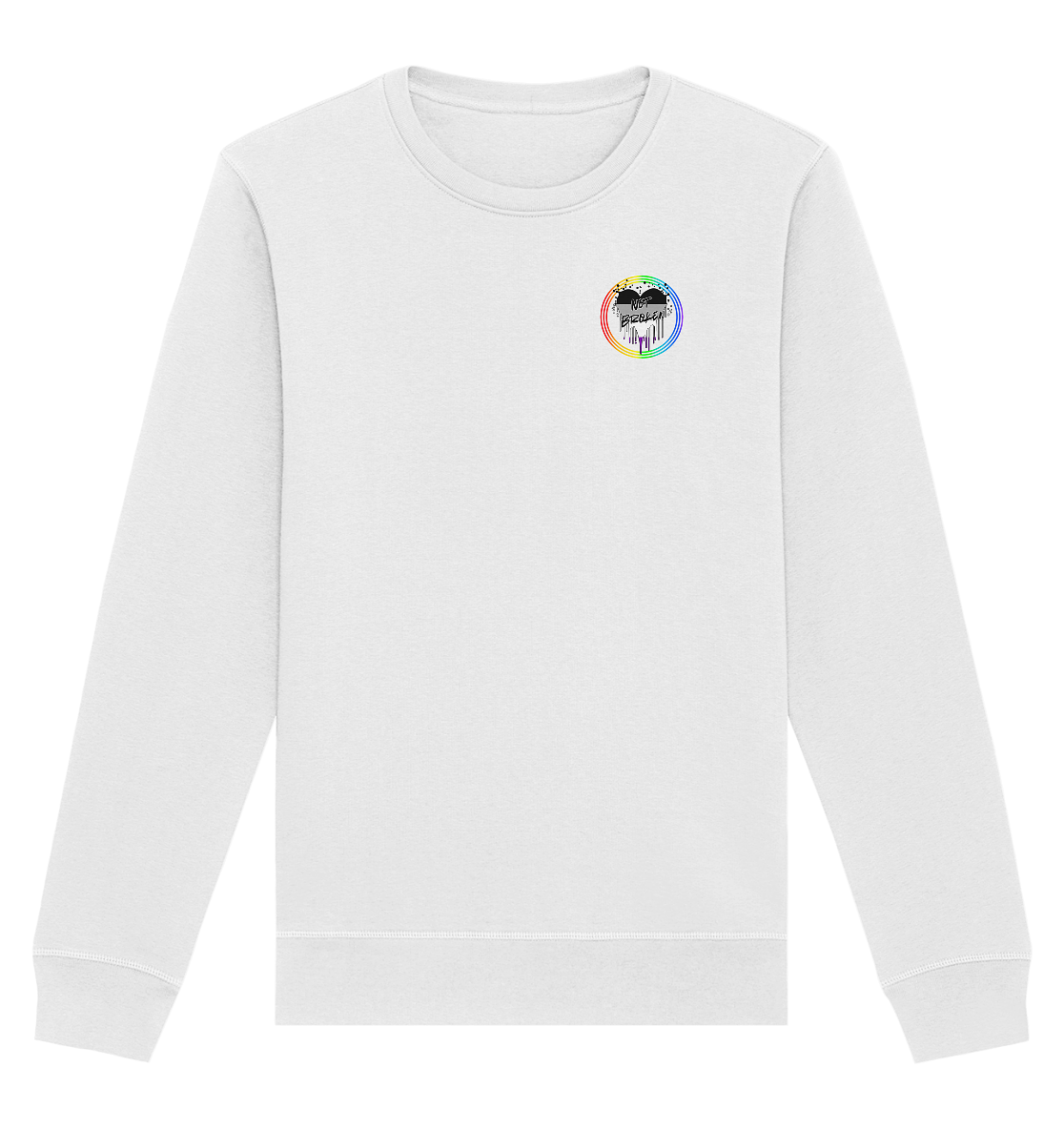 Asexual Not Broken "Regenbogenkreis Edition" - Organic Basic Unisex Sweatshirt