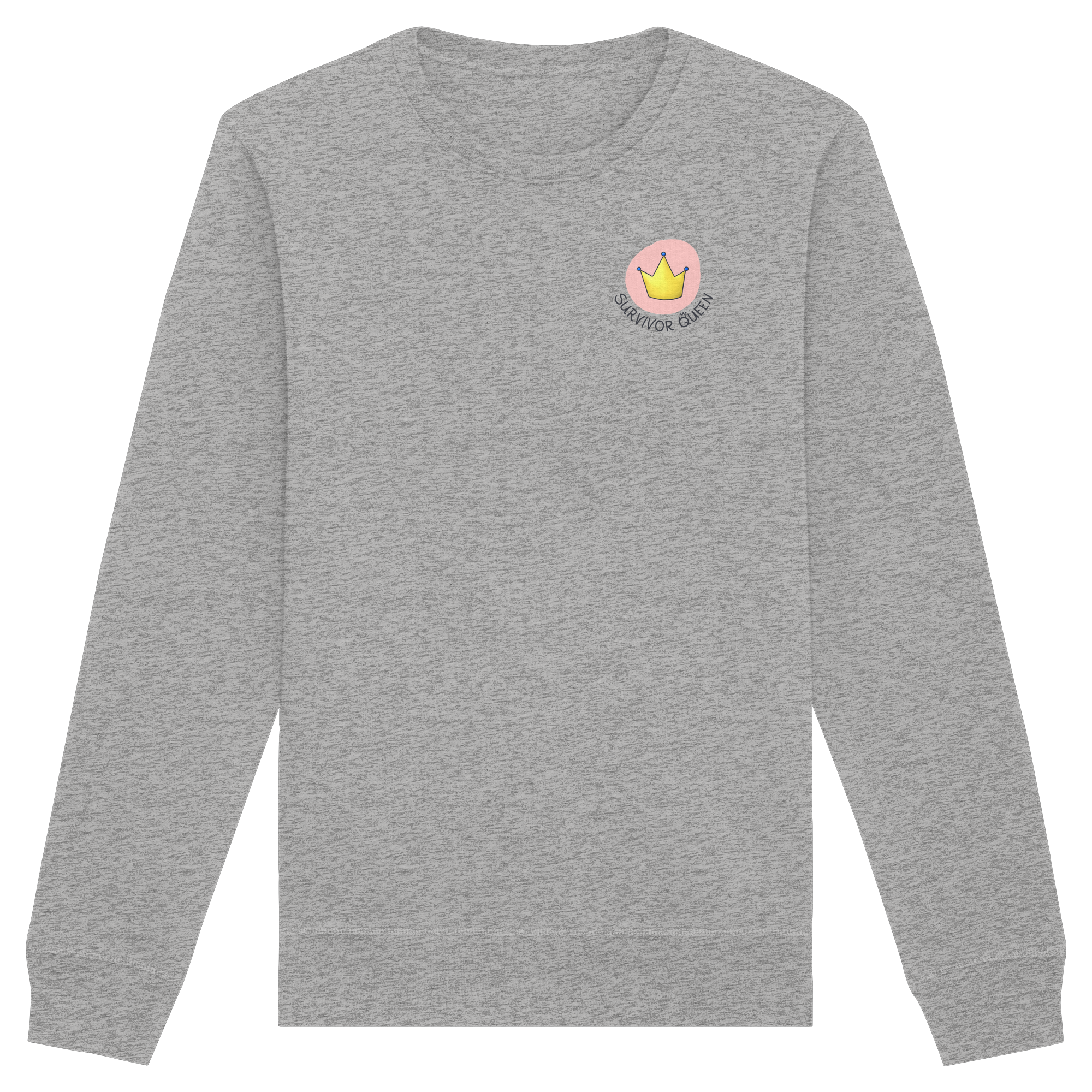Survivor Queens Logo "Schriftzug Edition" Brustprint (hell) - Organic Basic Unisex Sweatshirt