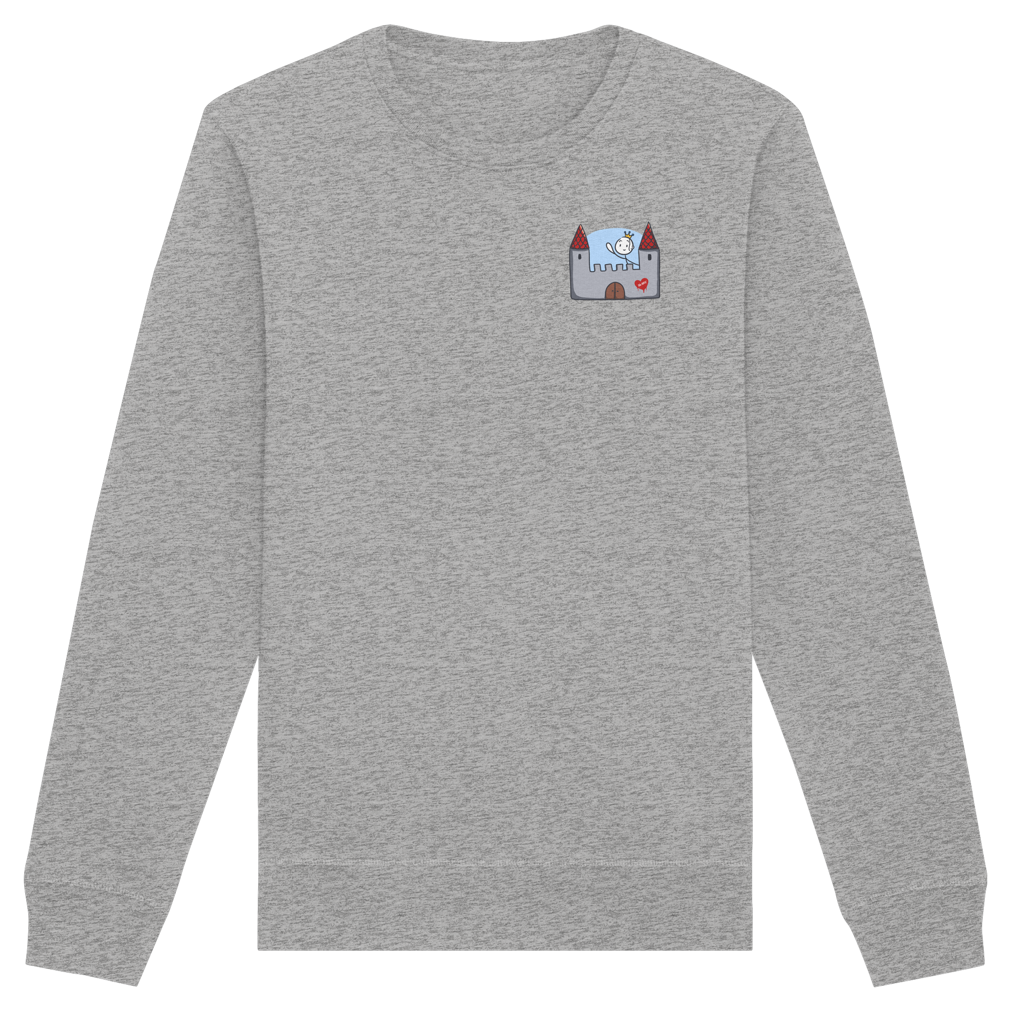 Seelenmännchen "Schloss Edition" Brustprint (hell) - Organic Basic Unisex Sweatshirt