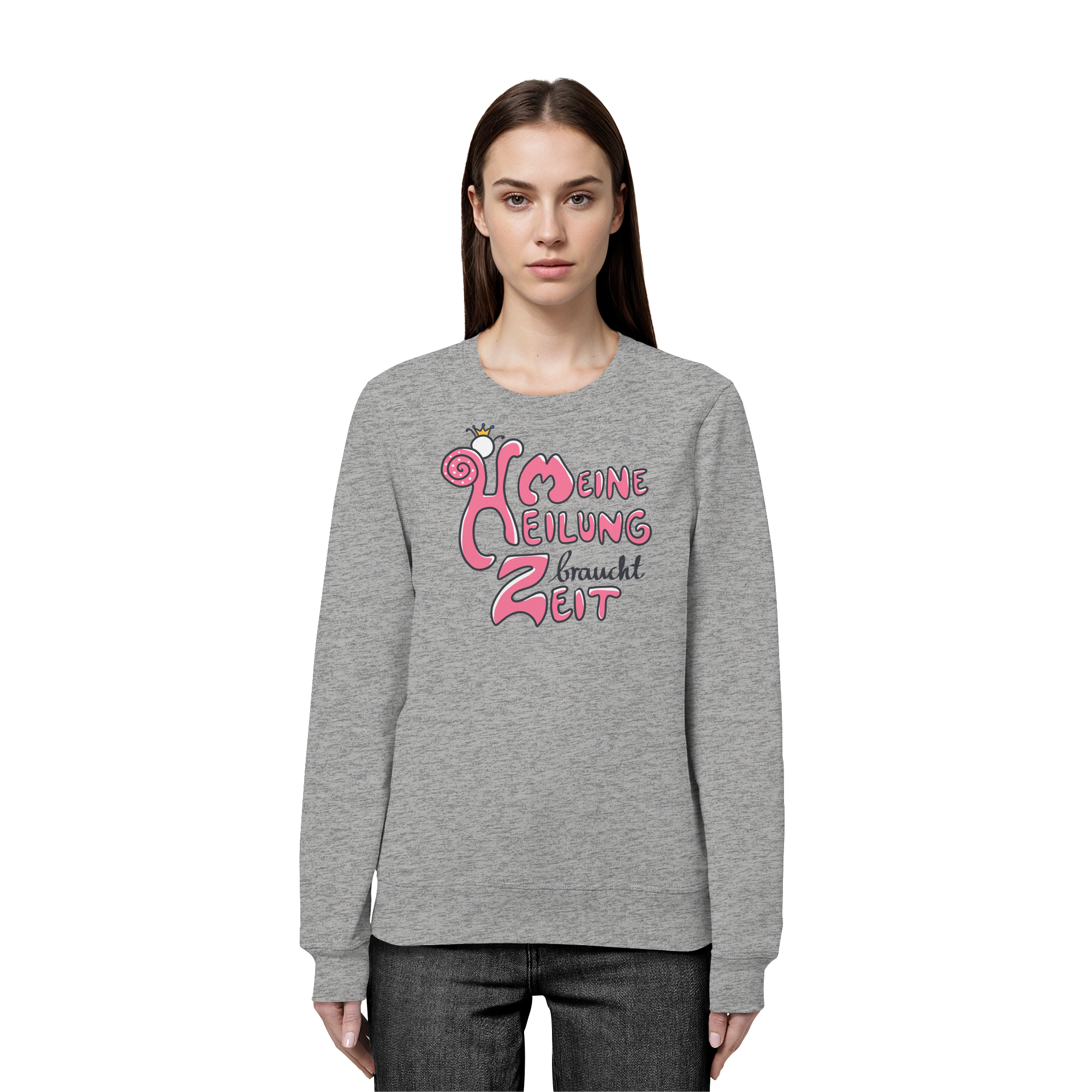 Meine Heilung braucht Zeit "Pinke Edition" - Organic Basic Unisex Sweatshirt