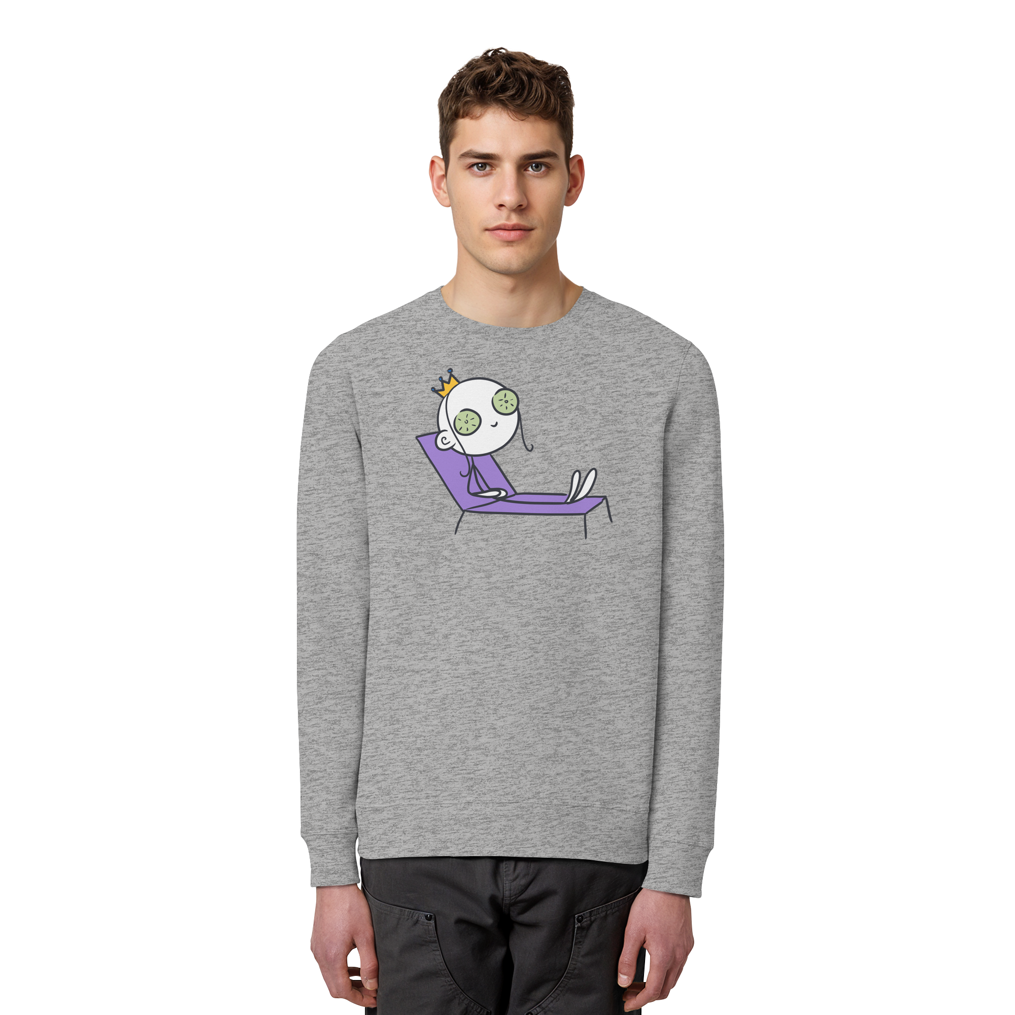 Seelenmännchen "Chill Out Edition" Frontprint - Organic Basic Unisex Sweatshirt