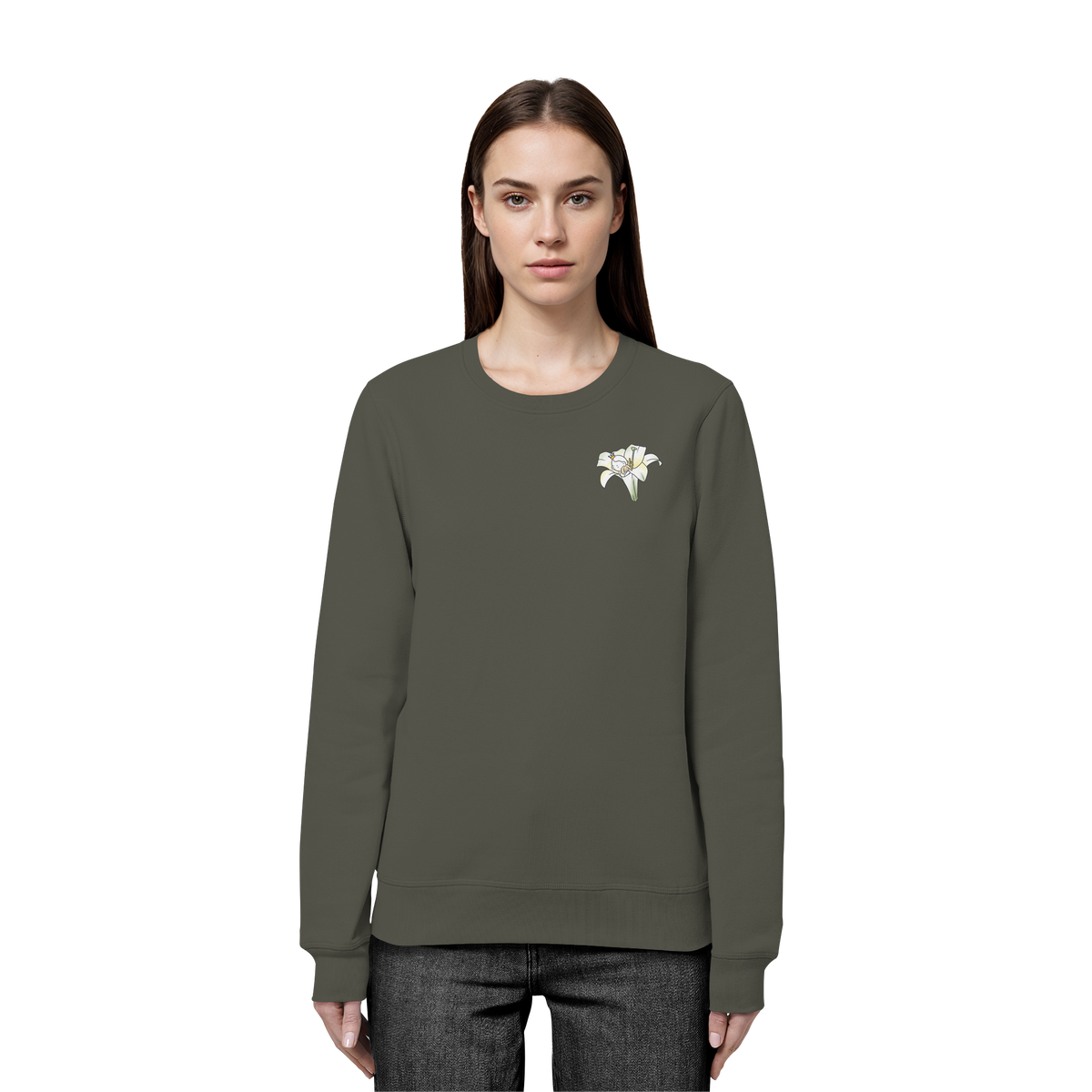 Seelenmännchen "Kuschelblume Edition" - Organic Basic Unisex Sweatshirt