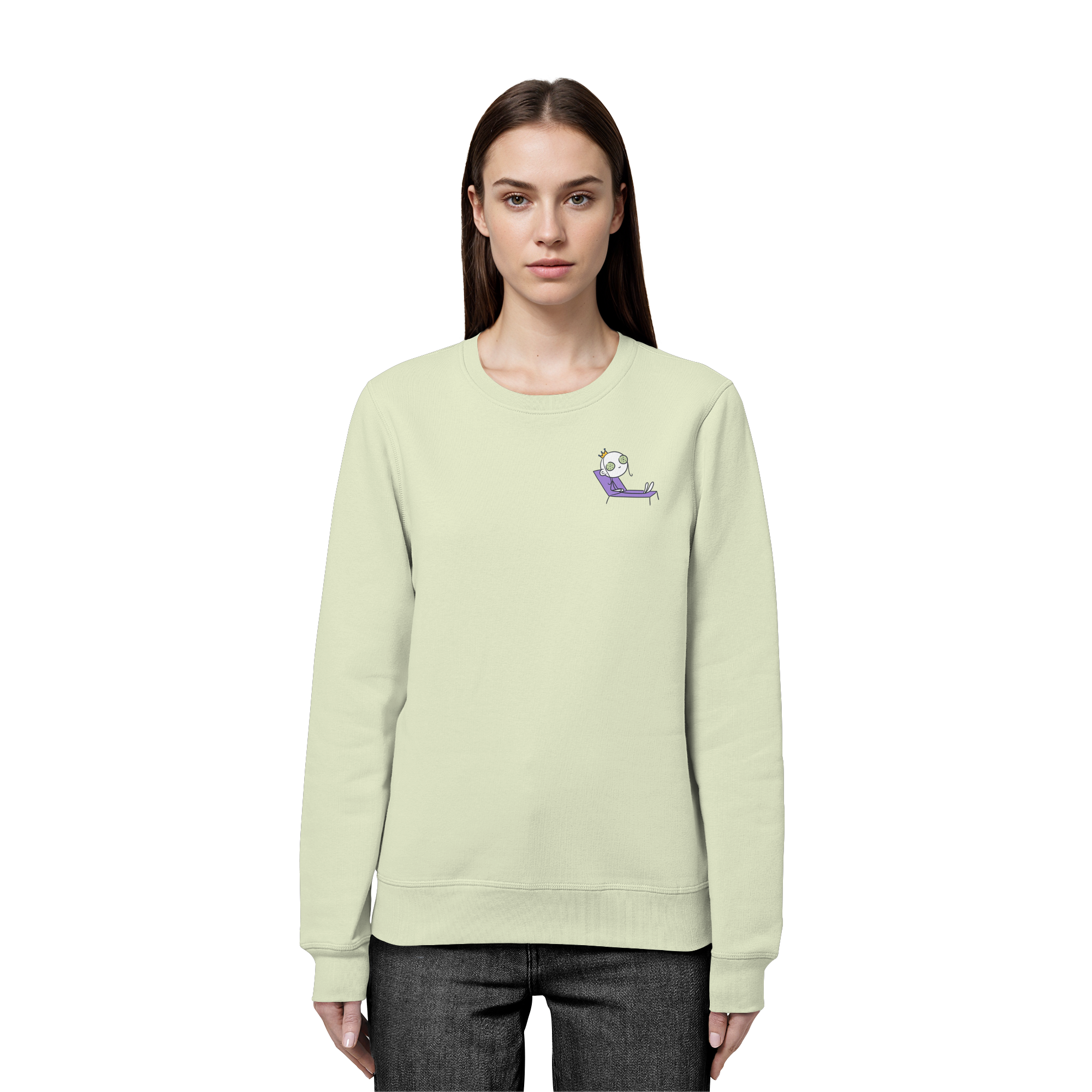 Seelenmännchen "Chill Out Edition" Brustprint - Organic Basic Unisex Sweatshirt