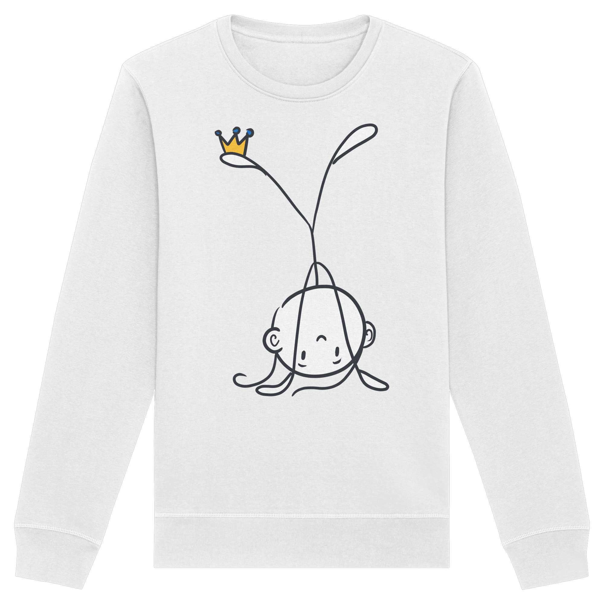 Seelenmännchen "Handstand Edition" Frontprint (hell) - Organic Basic Unisex Sweatshirt