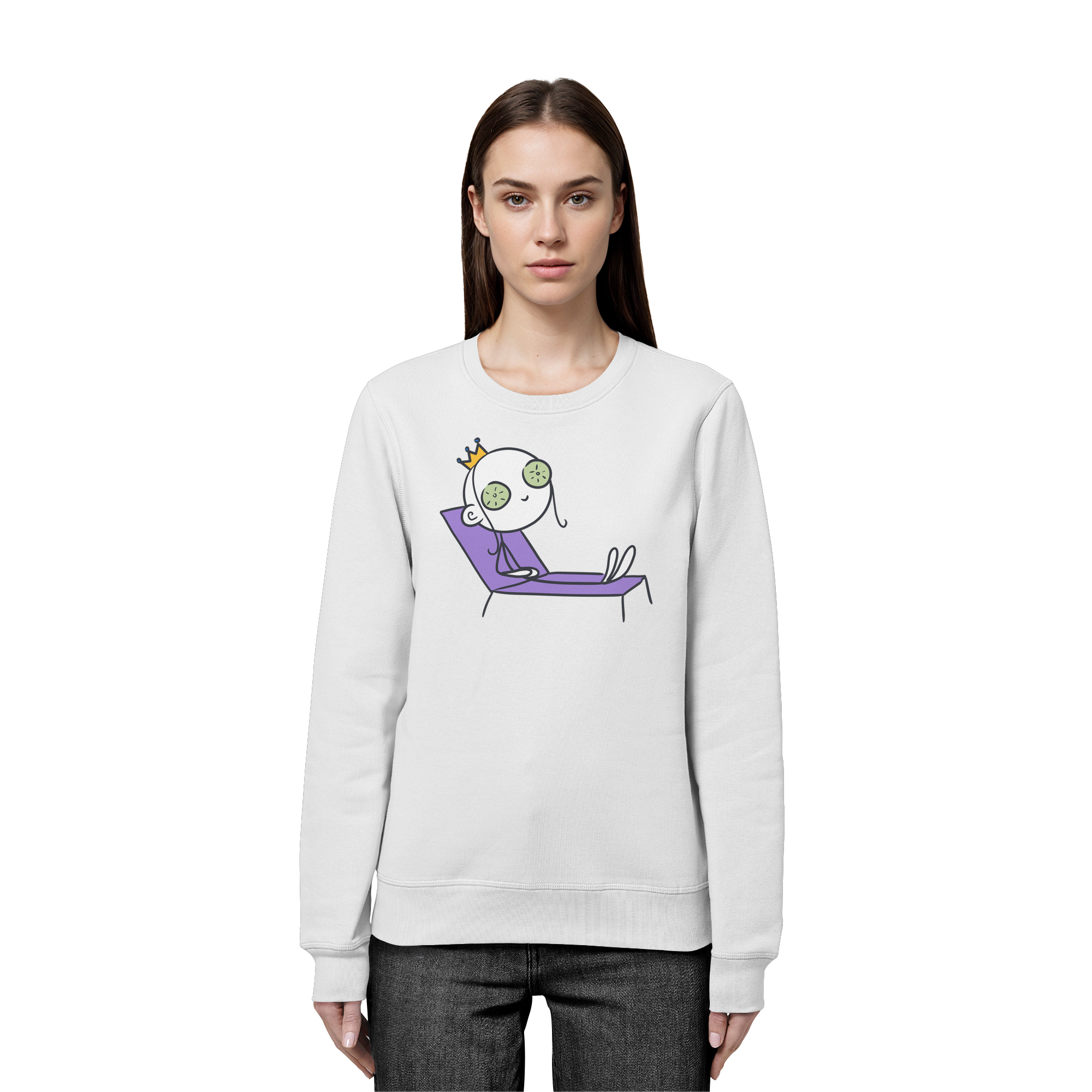 Seelenmännchen "Chill Out Edition" Frontprint - Organic Basic Unisex Sweatshirt