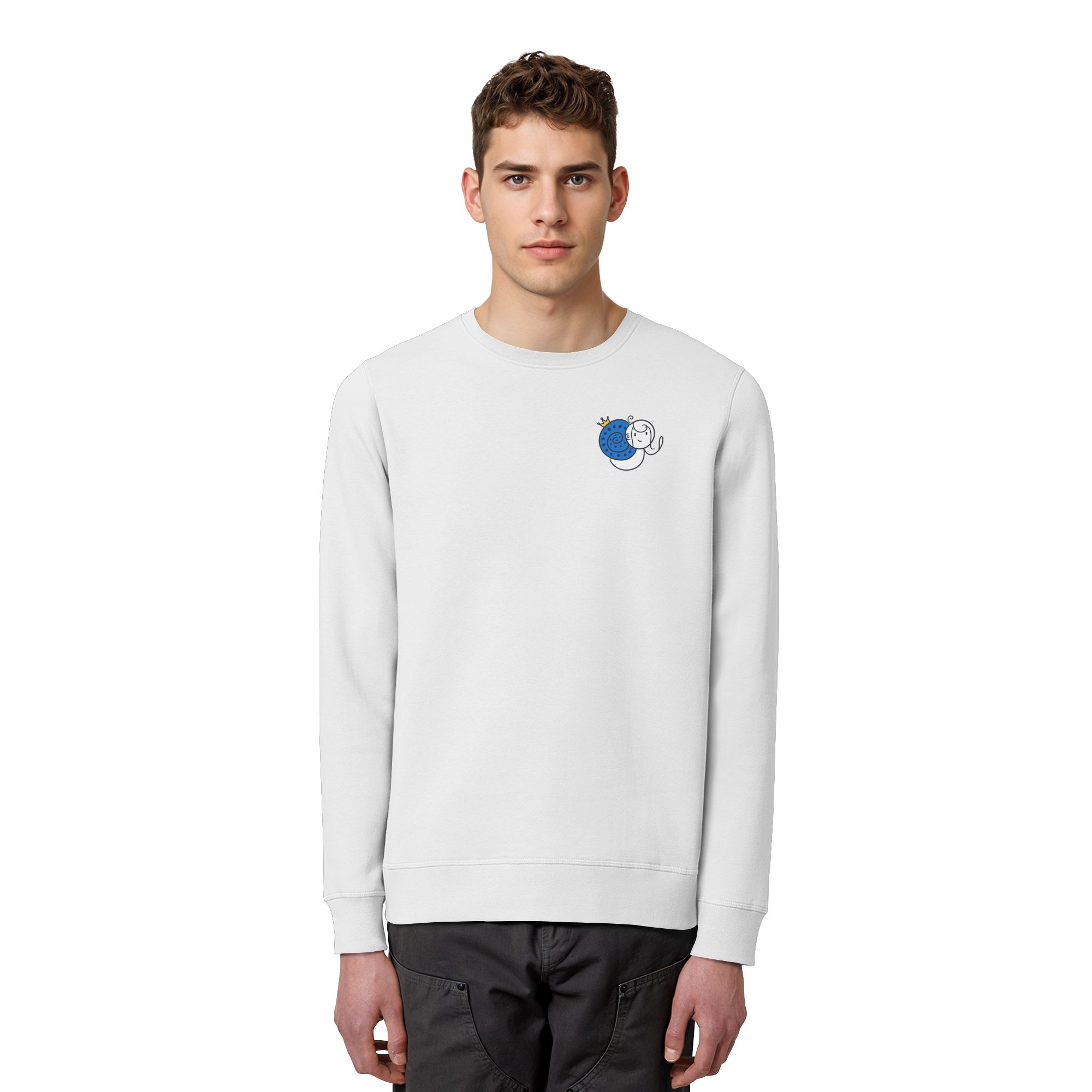 Meine Heilung braucht Zeit "Schwarze Edition" Backprint - Organic Basic Unisex Sweatshirt