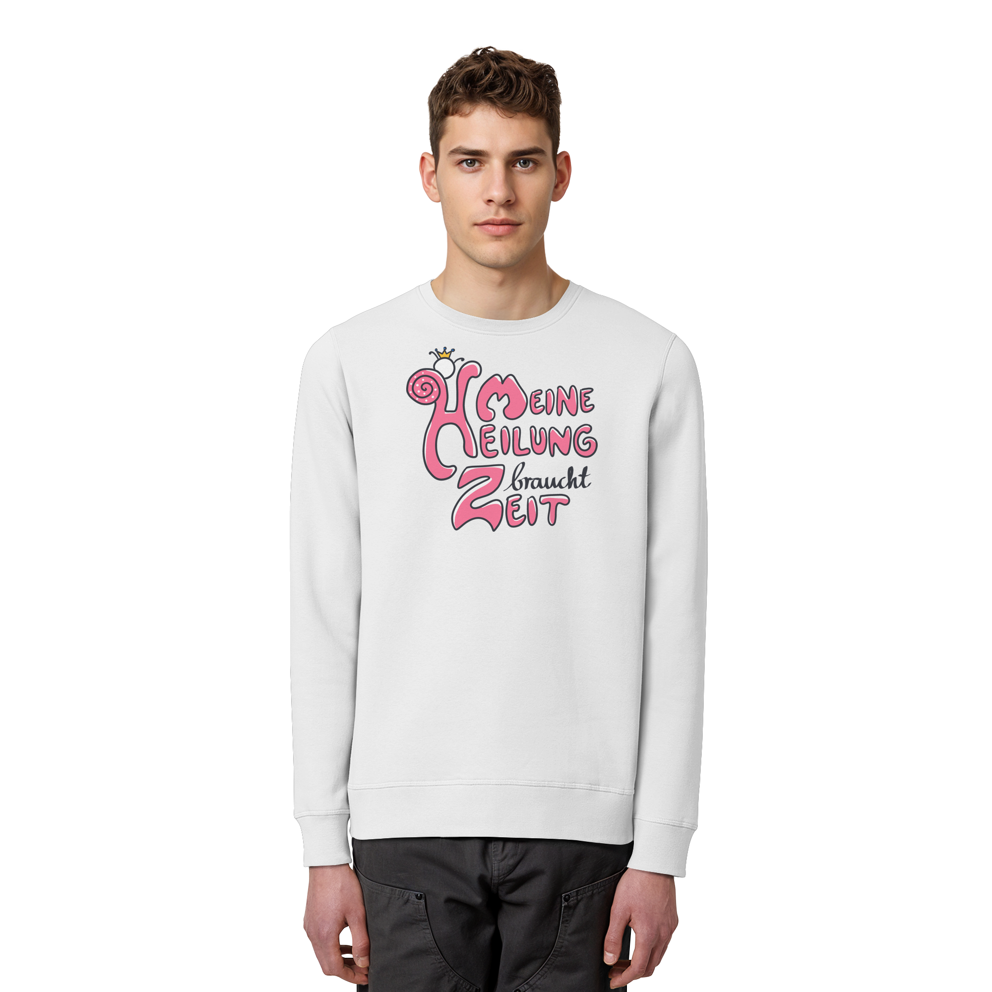 Meine Heilung braucht Zeit "Pinke Edition" - Organic Basic Unisex Sweatshirt