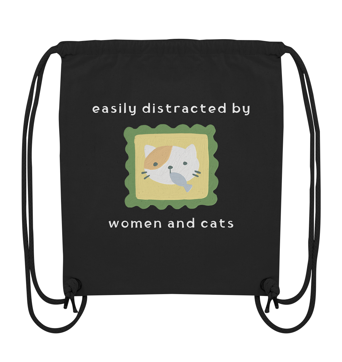 Easily Distracted by Women and Cats - Organic Gym-Bag