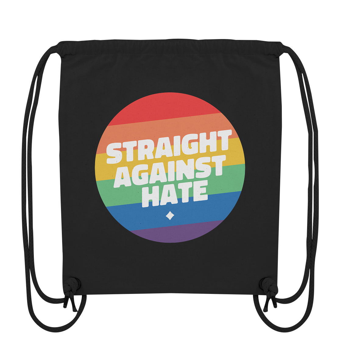 Straight Against Hate Badge - Organic Gym-Bag