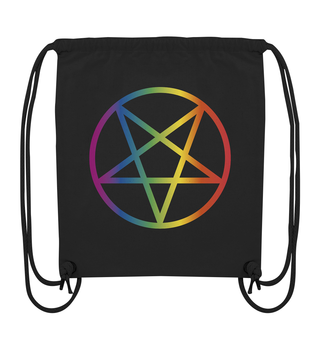 Regenbogen Pentagramm - Organic Gym-Bag
