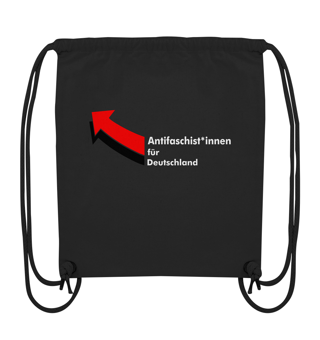 Antifaschist*innen für Deutschland (weiße Schrift) - Organic Gym-Bag