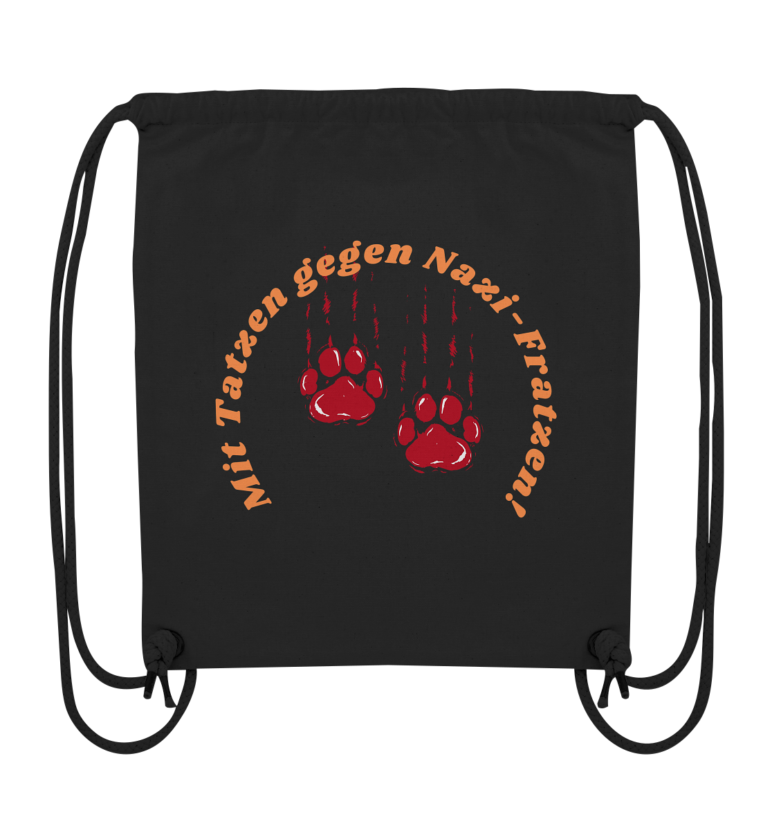 Mit Tatzen gegen Nazi Fratzen - Organic Gym-Bag