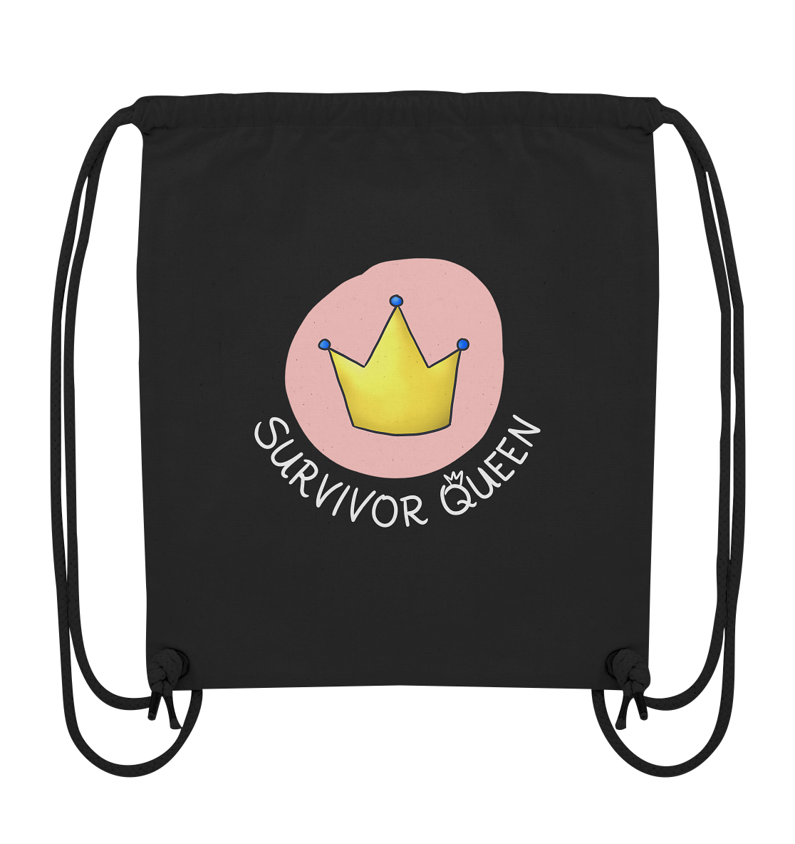Survivor Queens Logo "Schriftzug Edition" (dunkel) - Organic Gym-Bag