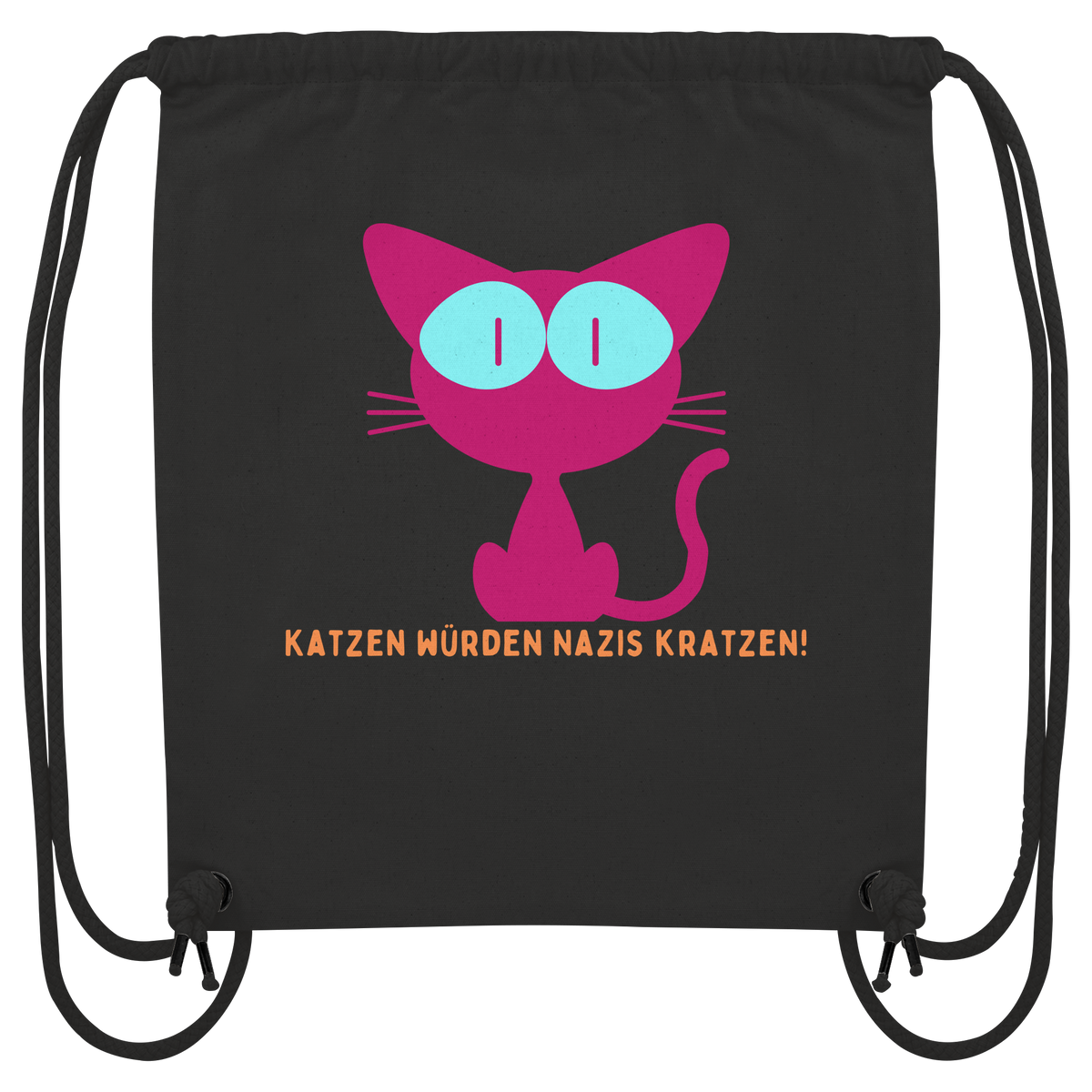 Katzen würden Nazis kratzen - Organic Gym-Bag