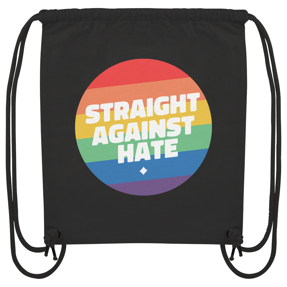 Straight Against Hate Badge - Organic Gym-Bag