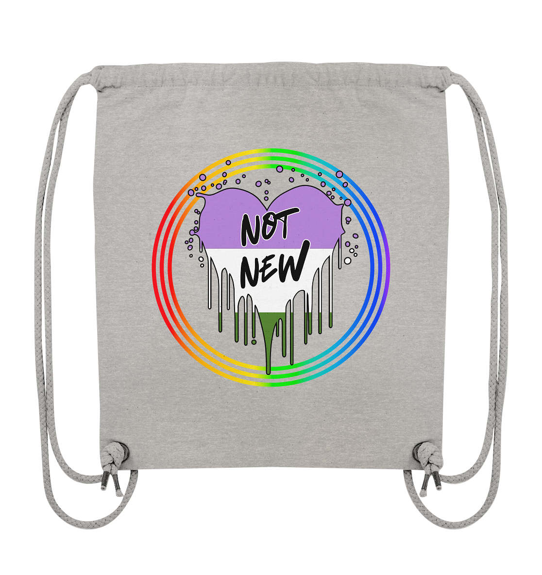 Genderqueer Not New "Regenbogenkreis Edition" - Organic Gym-Bag